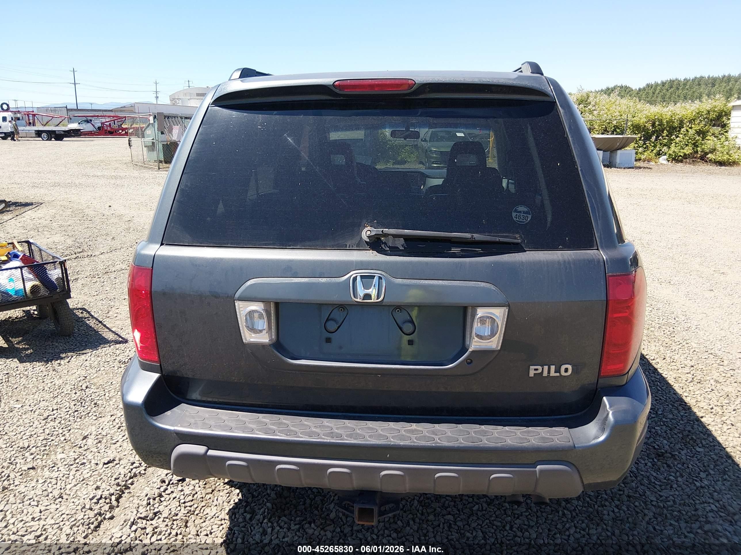 2005 Honda Pilot Ex-l Gray vin: 2HKYF18665H569672