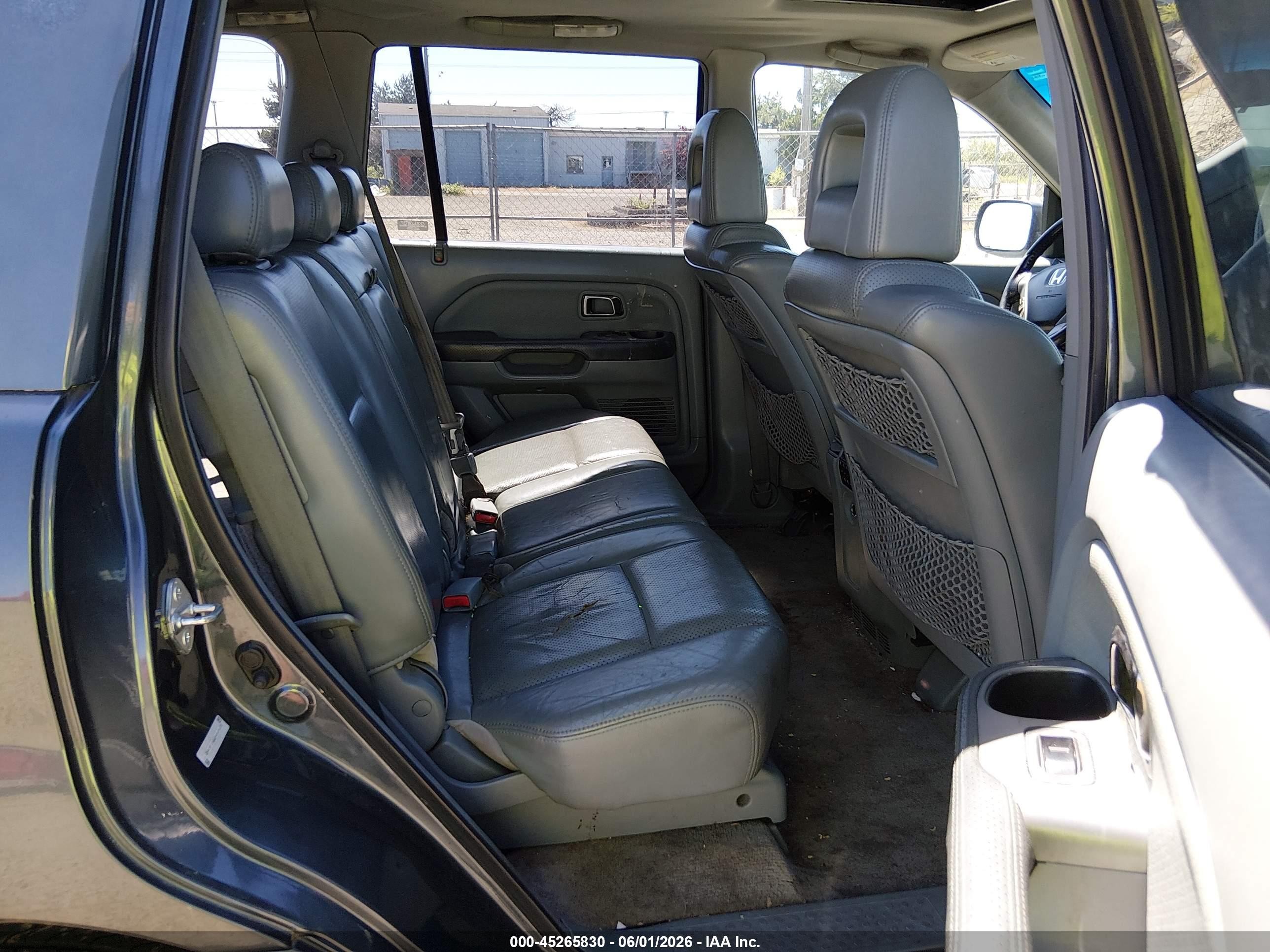 2005 Honda Pilot Ex-l Gray vin: 2HKYF18665H569672
