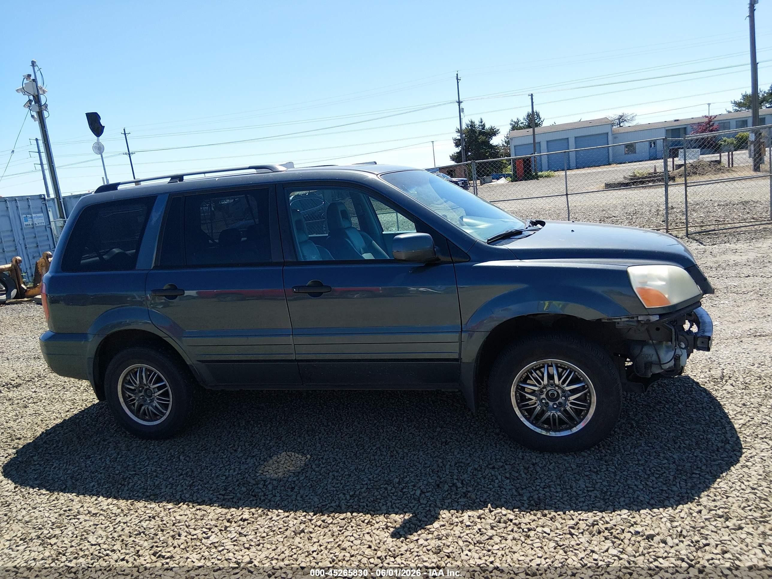 2005 Honda Pilot Ex-l Gray vin: 2HKYF18665H569672