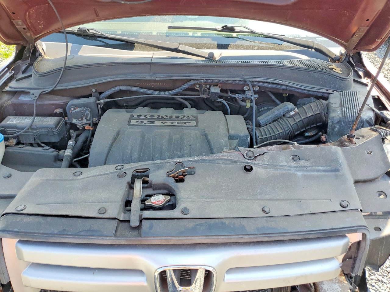 2007 Honda Pilot Exl Бордовый vin: 2HKYF18667H526081