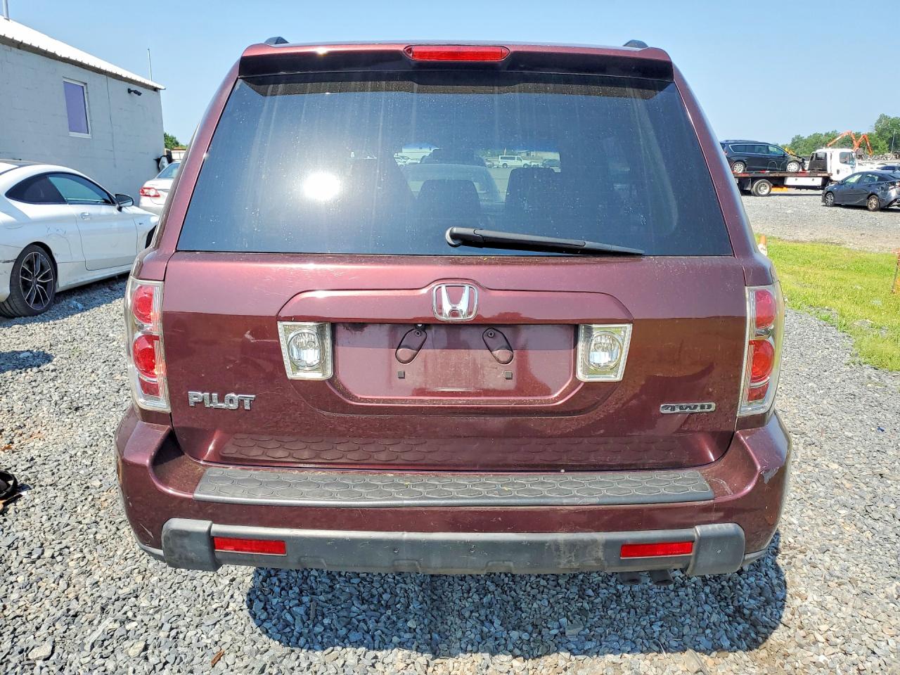 2007 Honda Pilot Exl Бордовый vin: 2HKYF18667H526081
