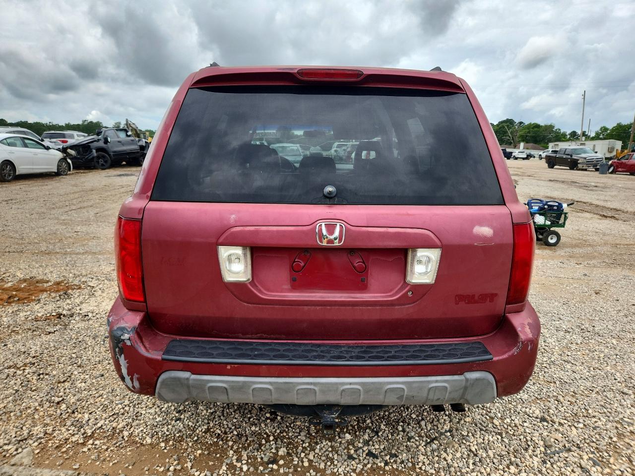 2003 Honda Pilot Exl Red vin: 2HKYF18673H501586