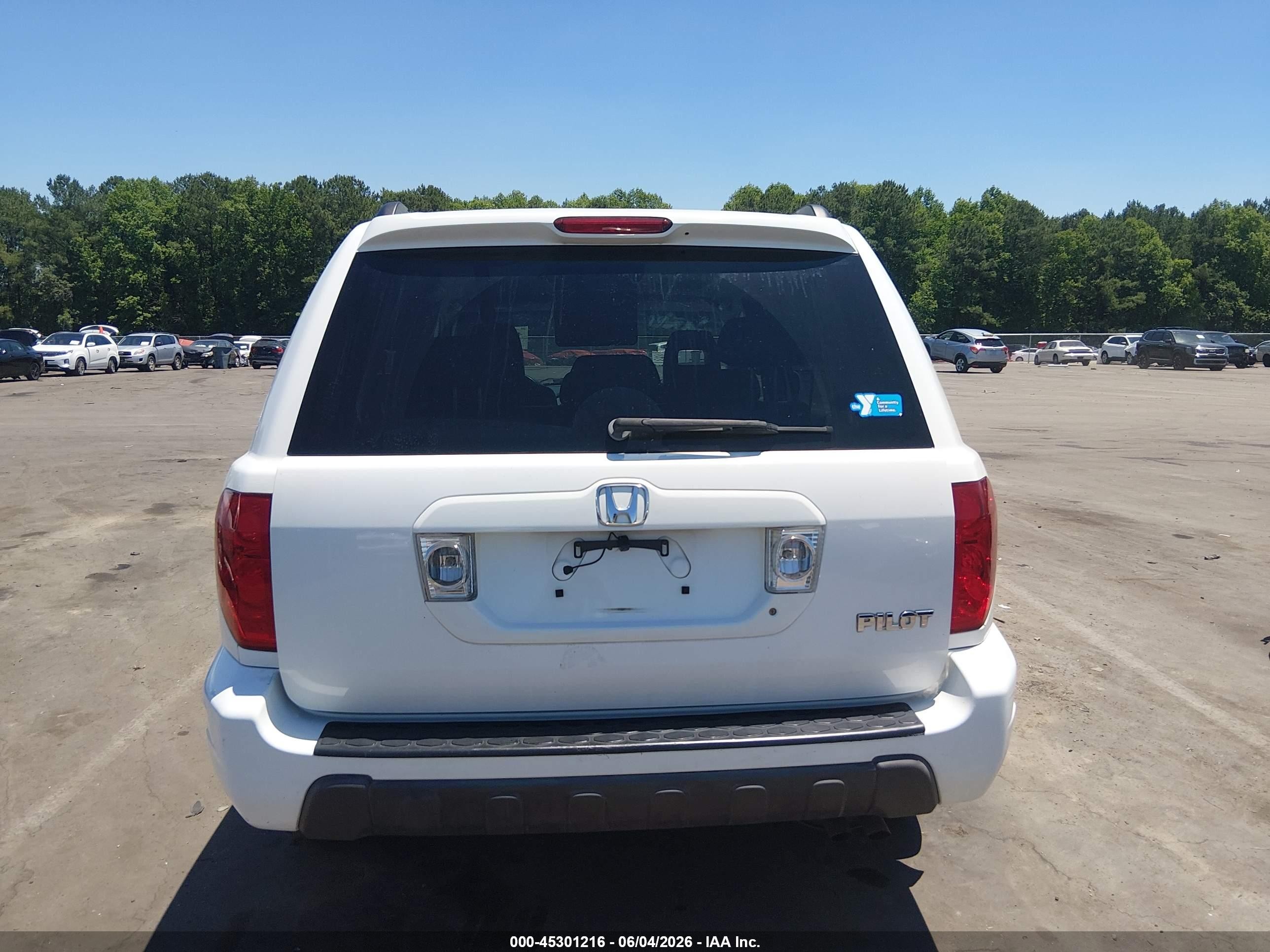 2003 Honda Pilot Ex-l White vin: 2HKYF18673H512264