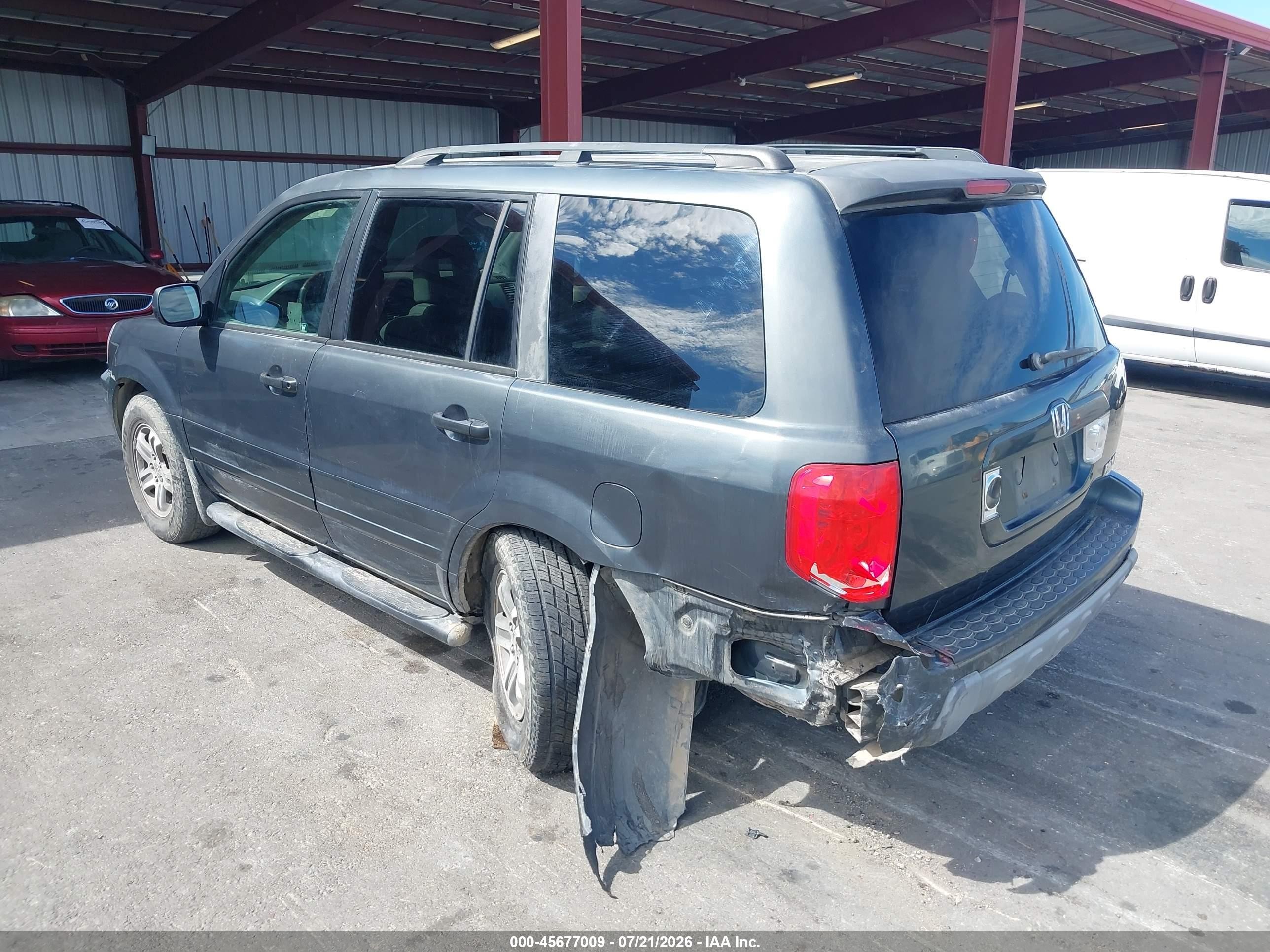 2003 Honda Pilot Ex-l Серый vin: 2HKYF18673H529324