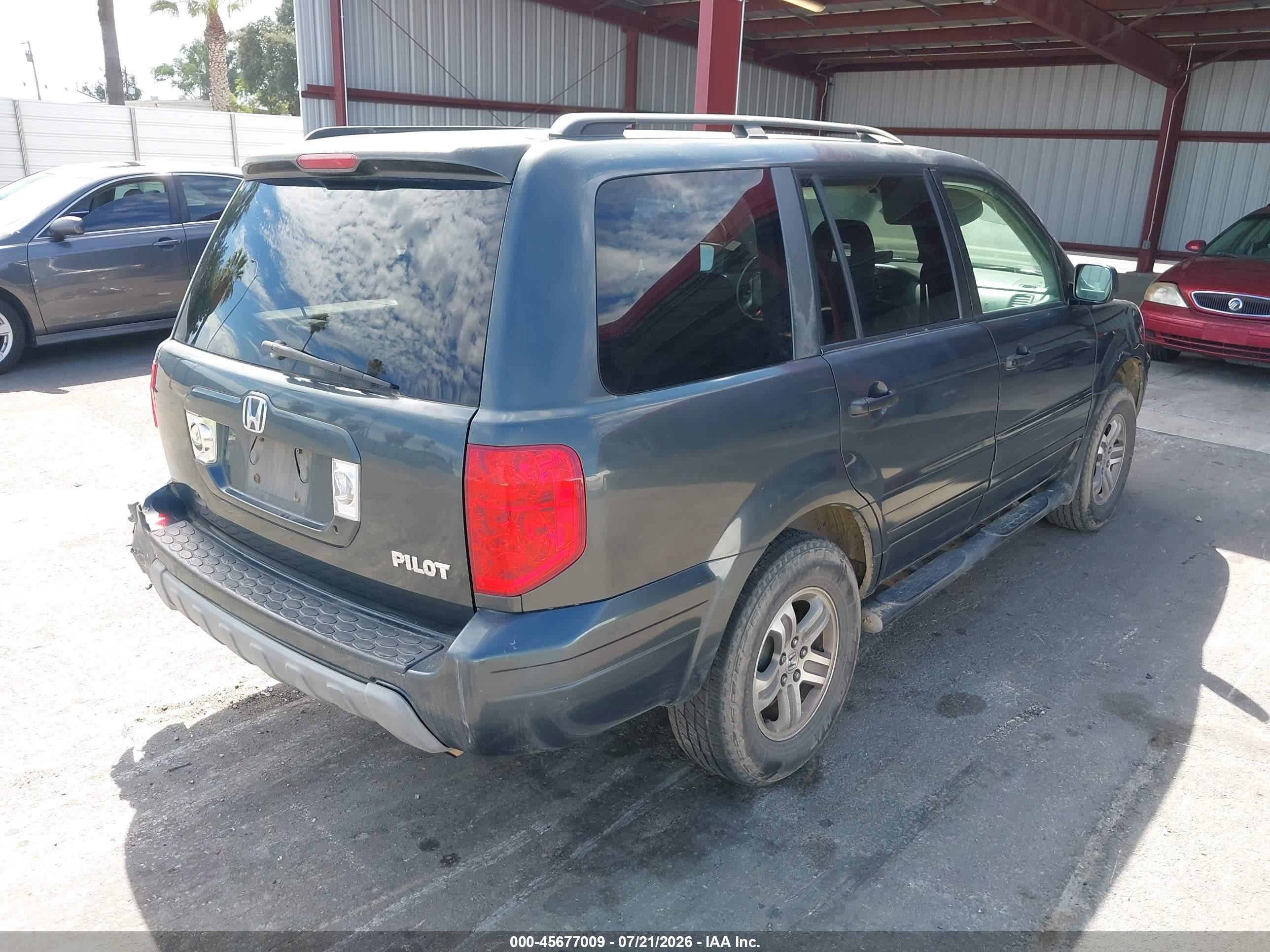 2003 Honda Pilot Ex-l Серый vin: 2HKYF18673H529324