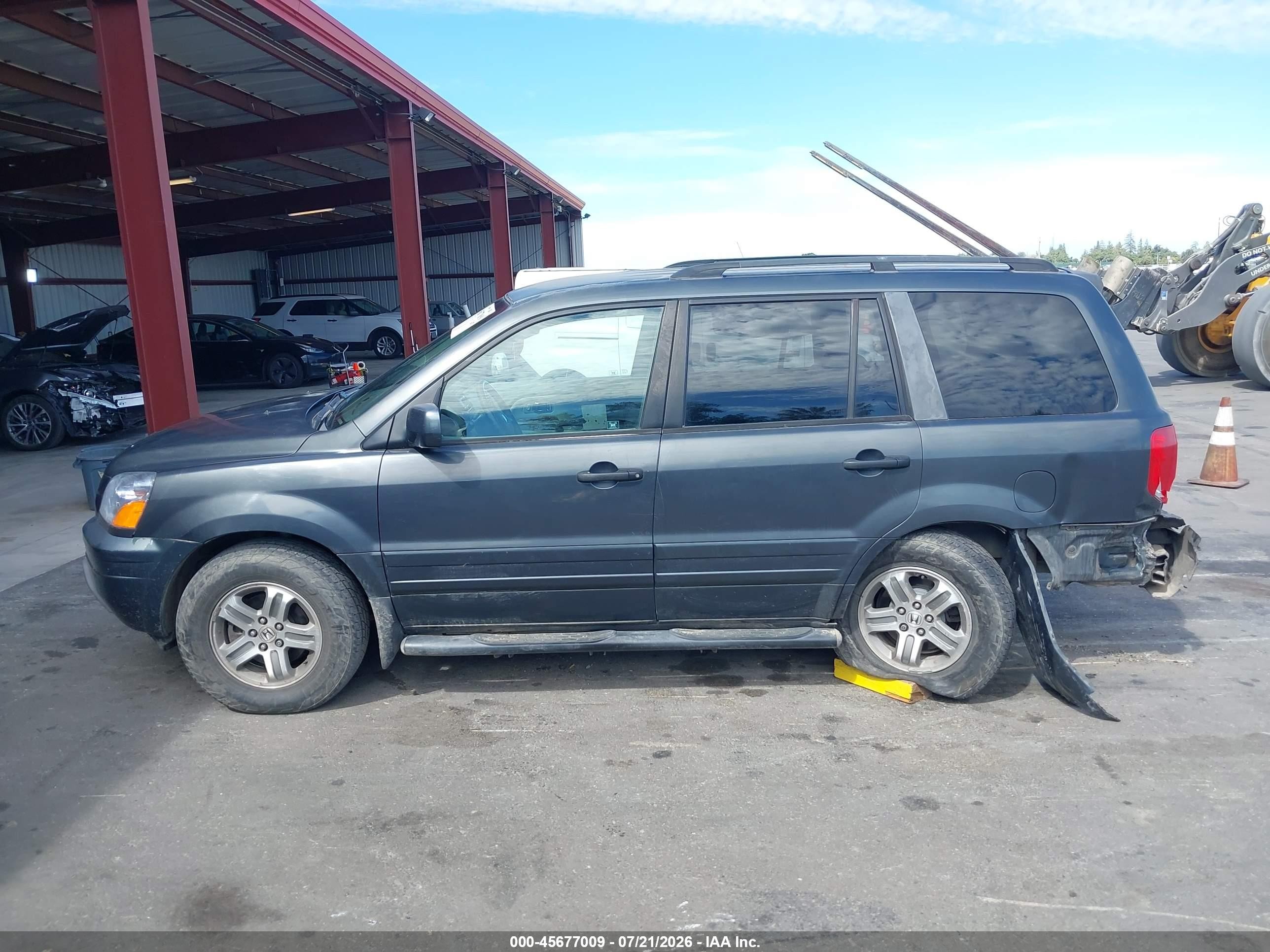 2003 Honda Pilot Ex-l Серый vin: 2HKYF18673H529324