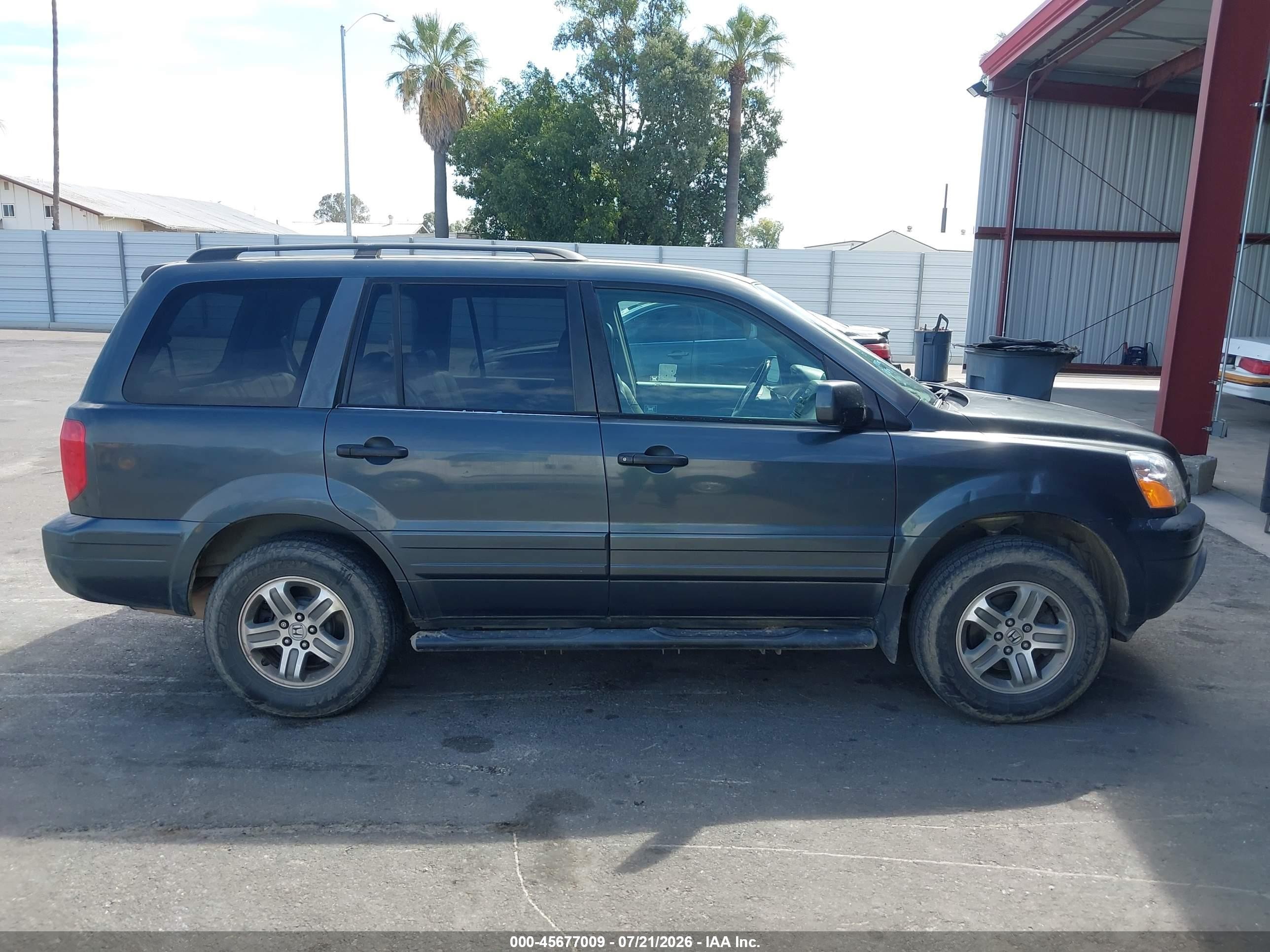 2003 Honda Pilot Ex-l Серый vin: 2HKYF18673H529324