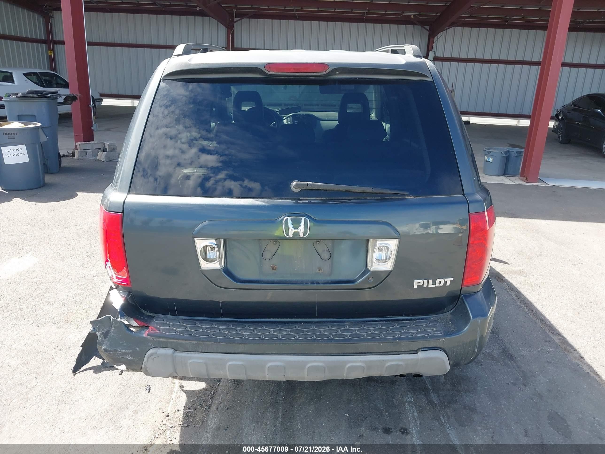 2003 Honda Pilot Ex-l Серый vin: 2HKYF18673H529324