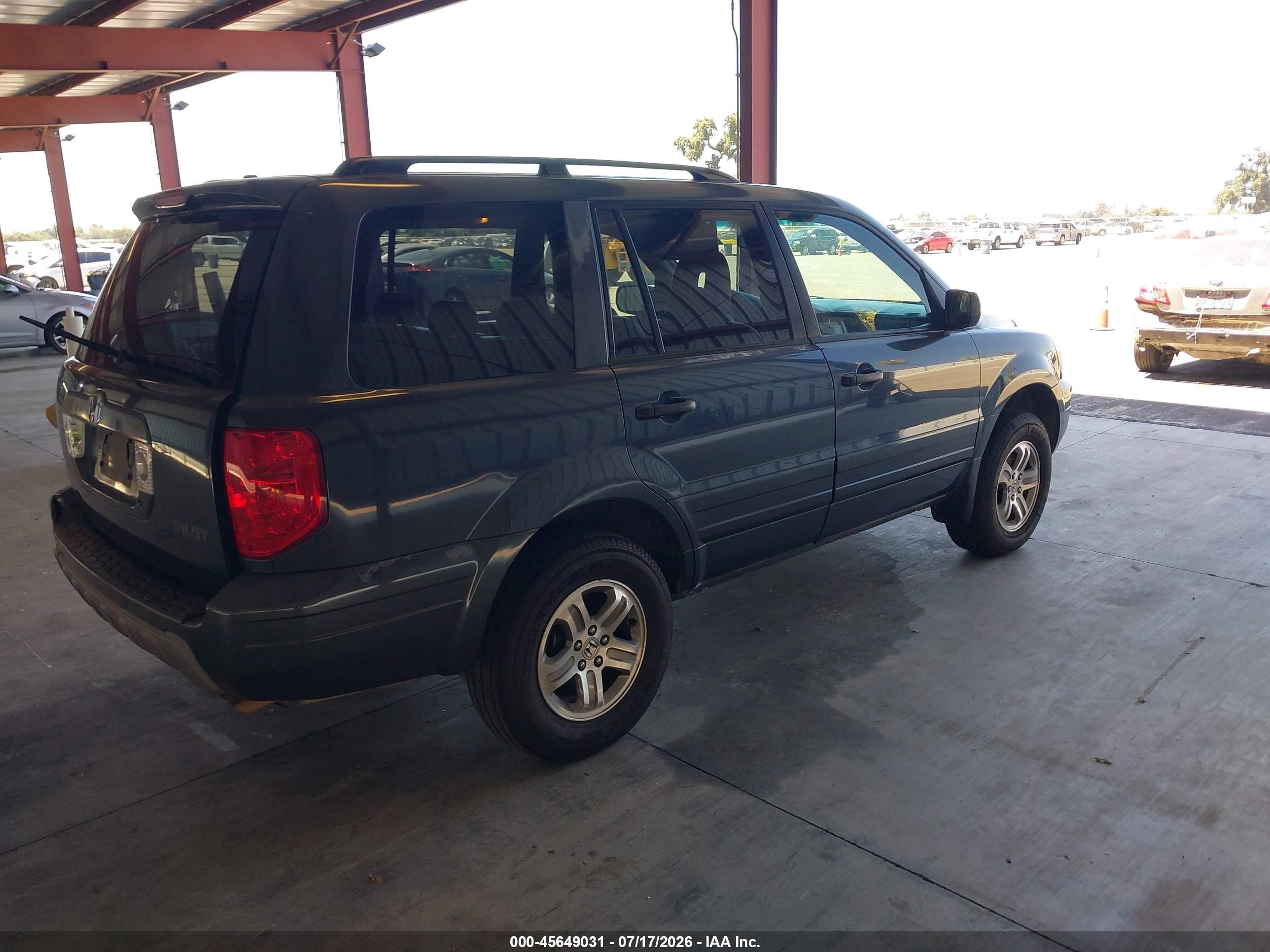 2003 Honda Pilot Ex-l Green vin: 2HKYF18673H602899