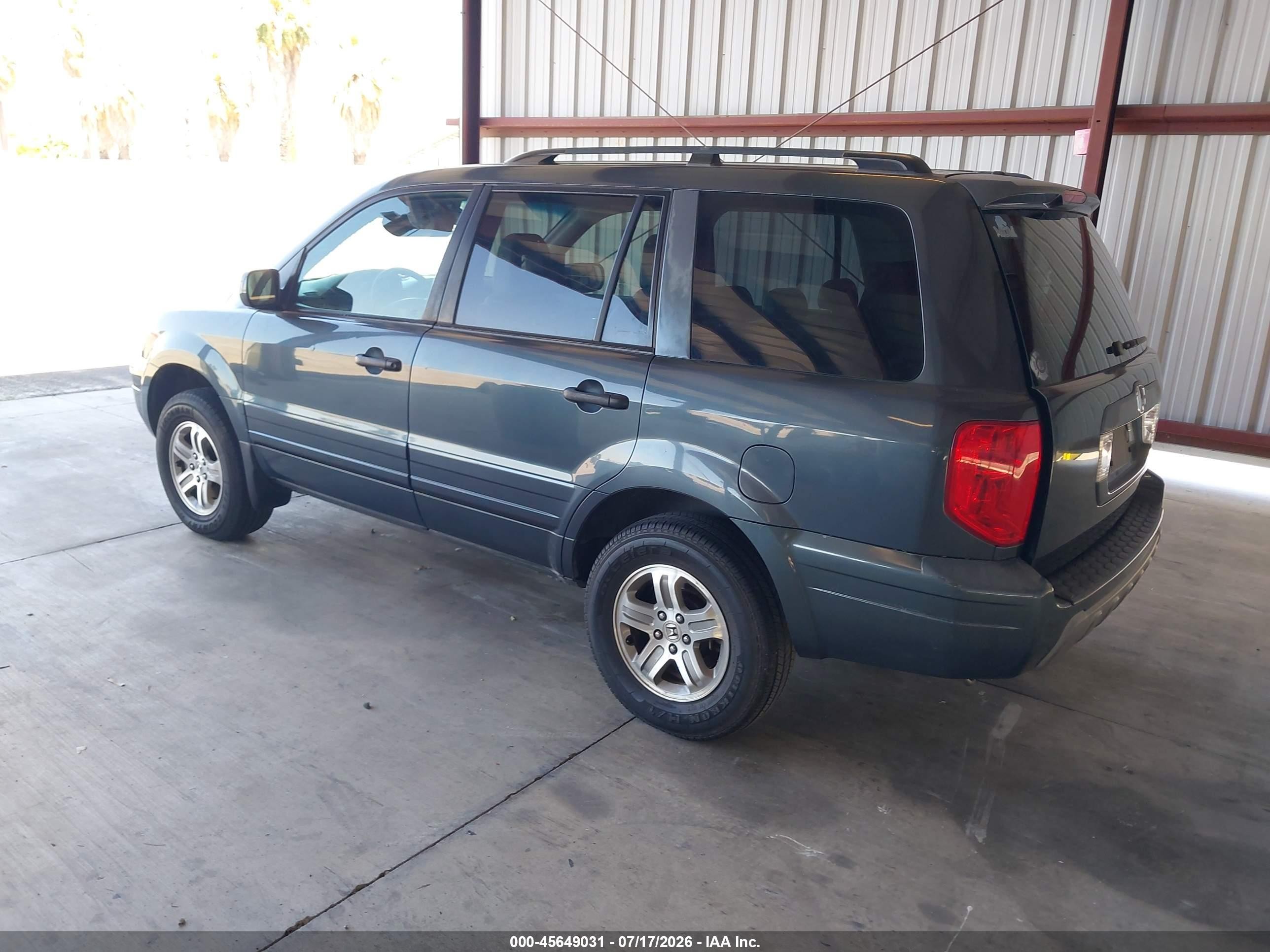 2003 Honda Pilot Ex-l Green vin: 2HKYF18673H602899