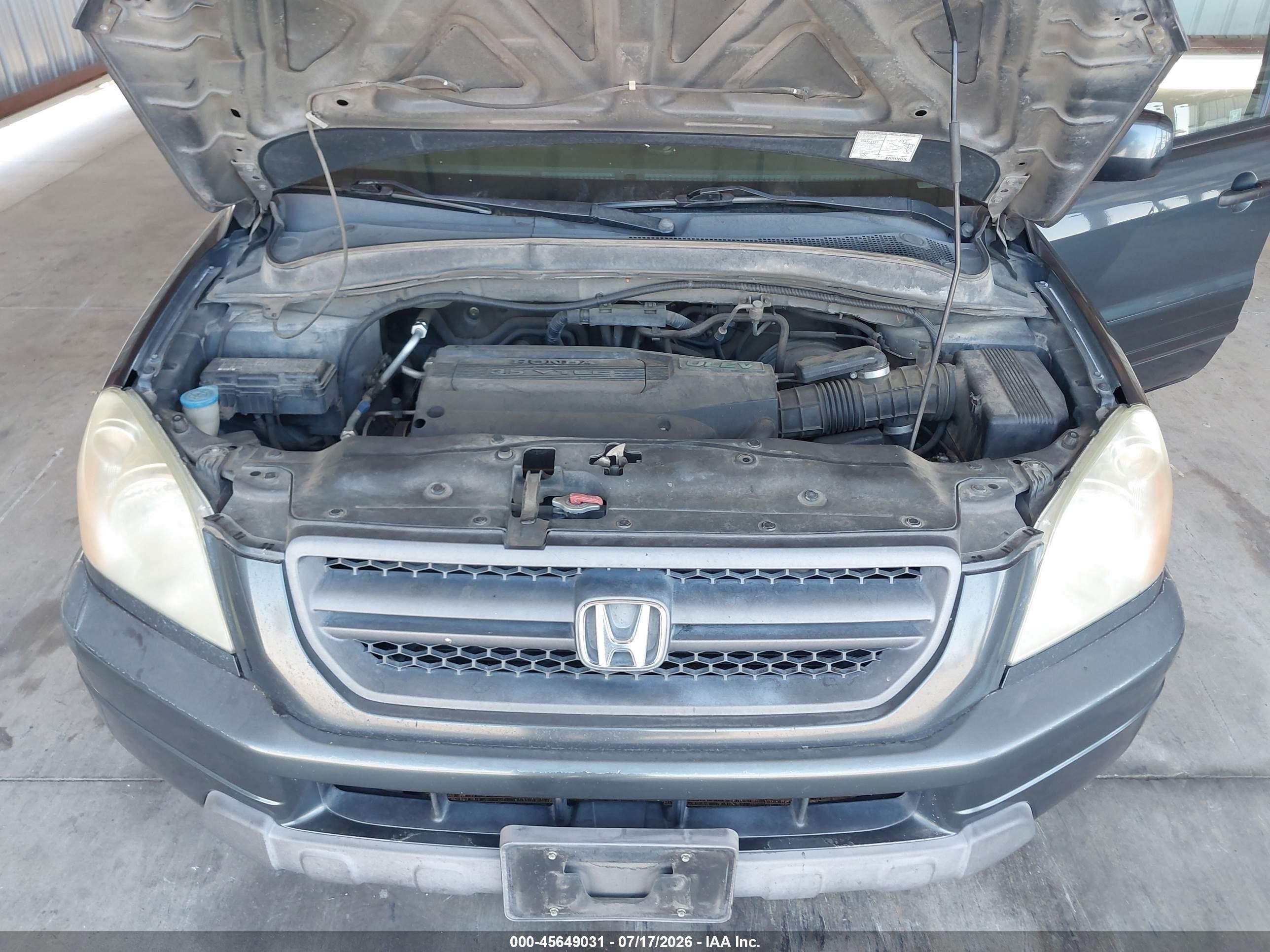 2003 Honda Pilot Ex-l Green vin: 2HKYF18673H602899