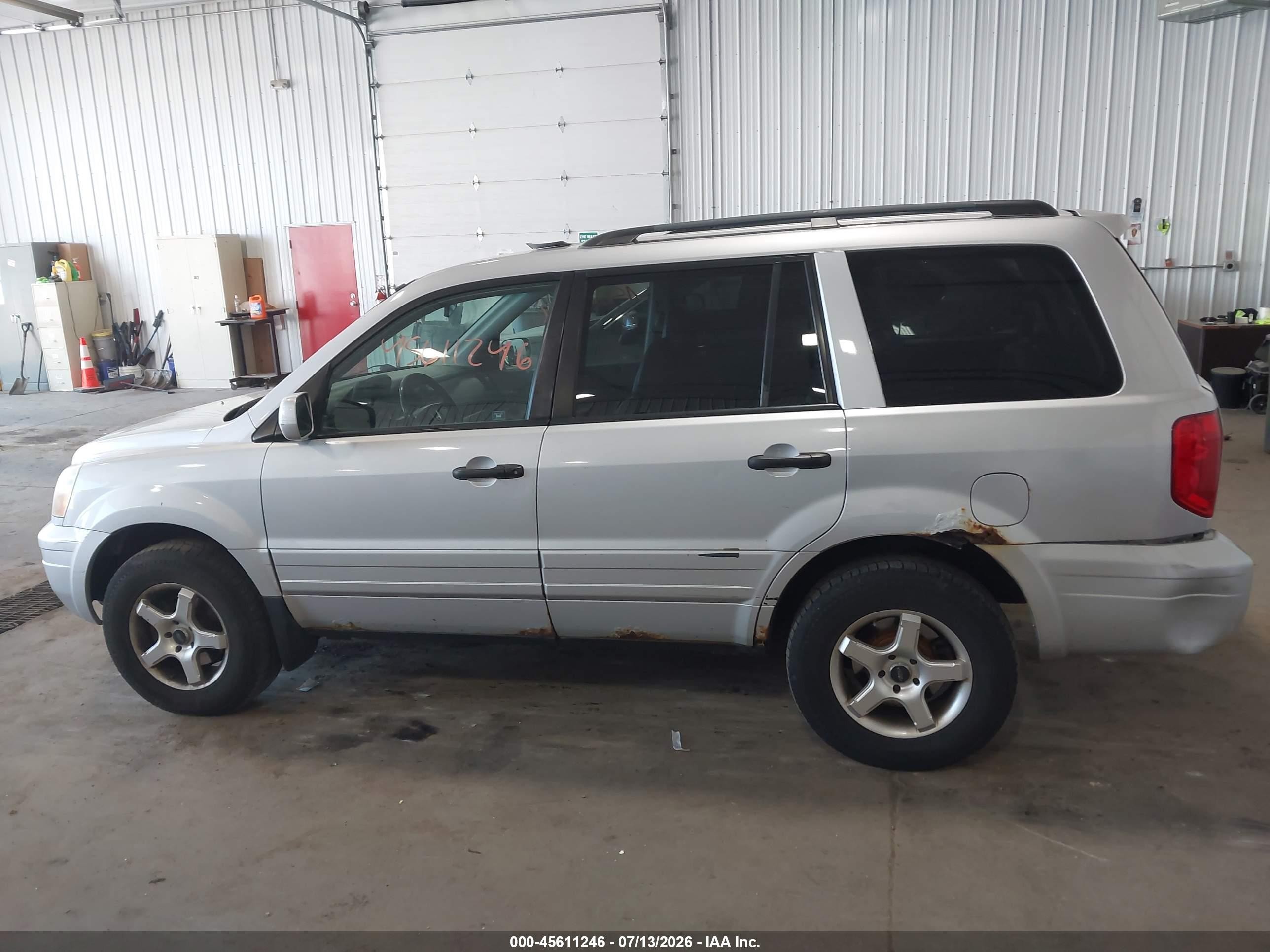 2004 Honda Pilot Ex-l Silver vin: 2HKYF186748542379