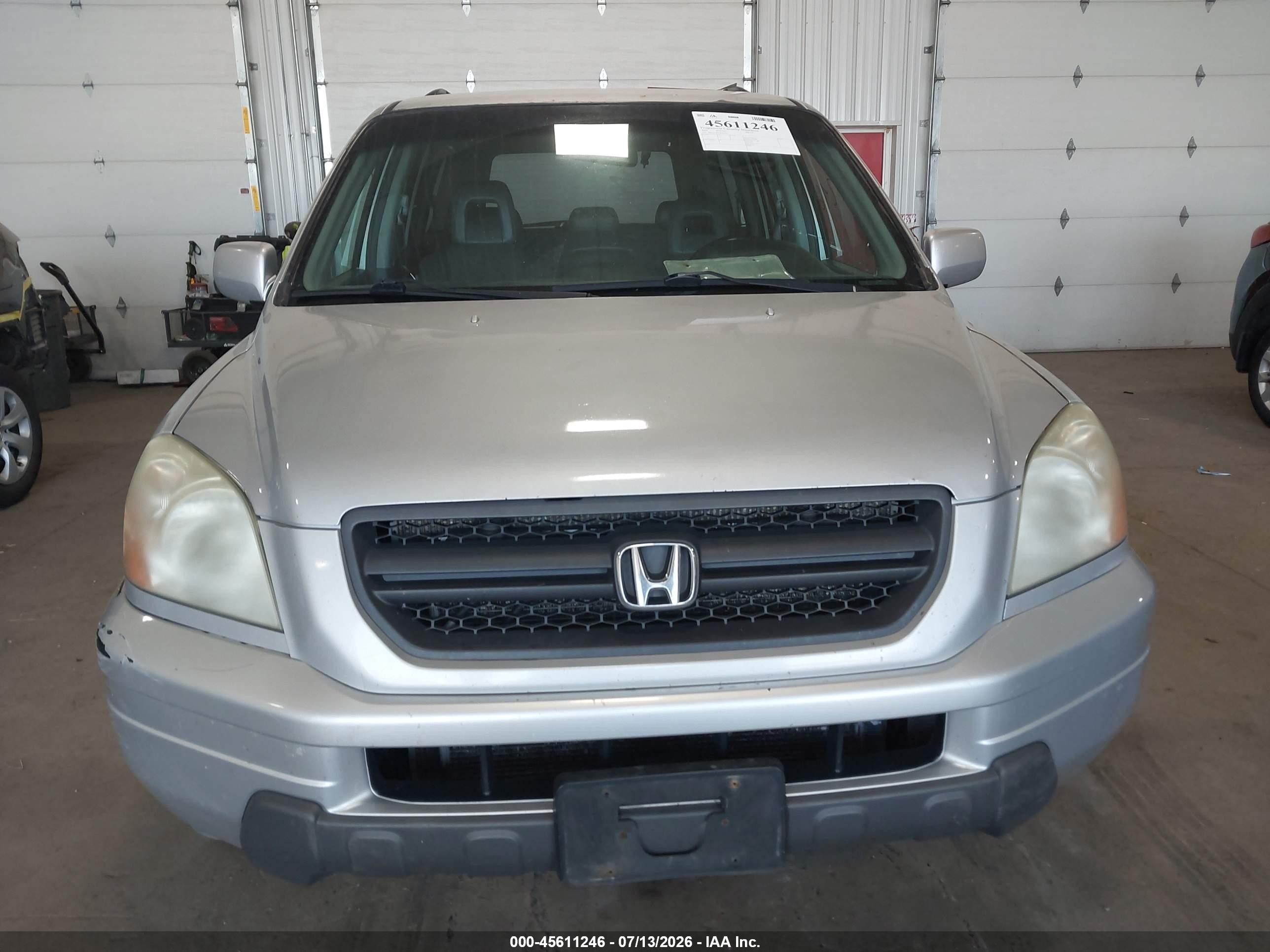 2004 Honda Pilot Ex-l Silver vin: 2HKYF186748542379