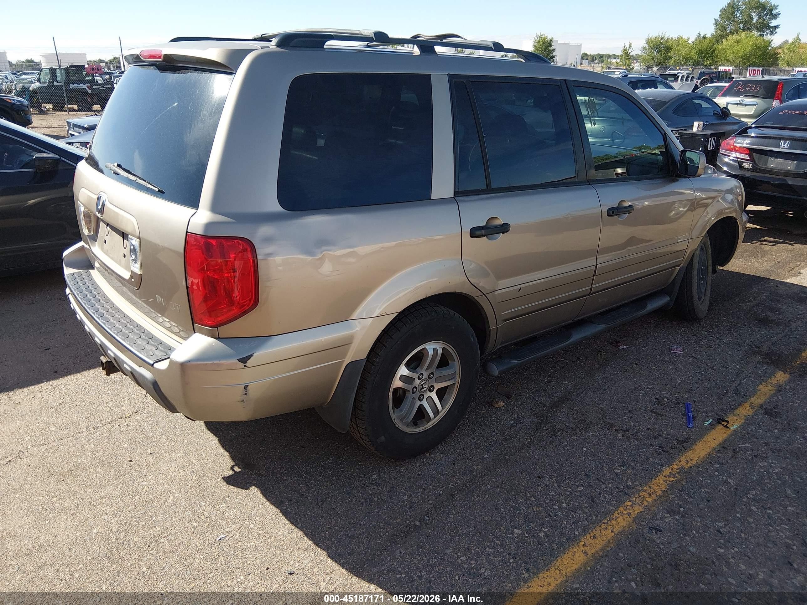2004 Honda Pilot Ex-l Gold vin: 2HKYF18674H543905