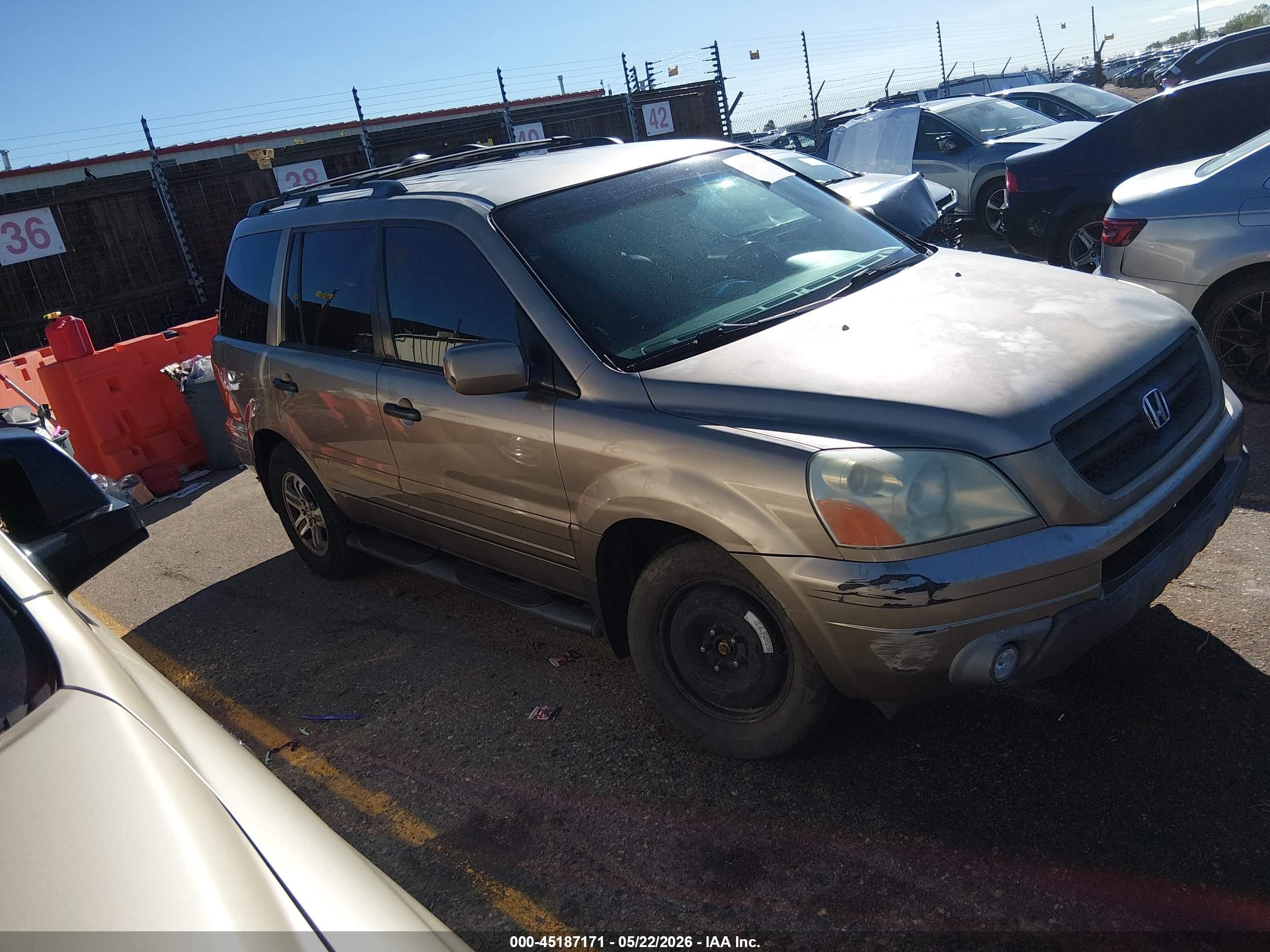 2004 Honda Pilot Ex-l Gold vin: 2HKYF18674H543905