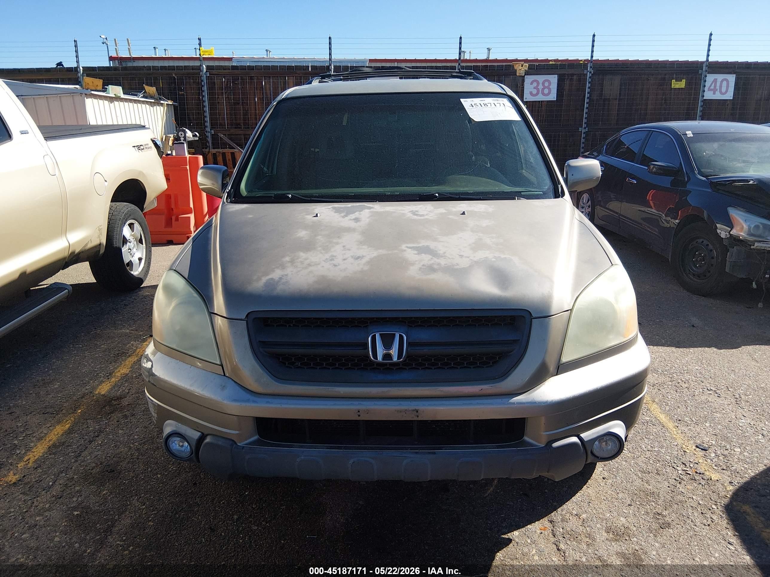 2004 Honda Pilot Ex-l Gold vin: 2HKYF18674H543905