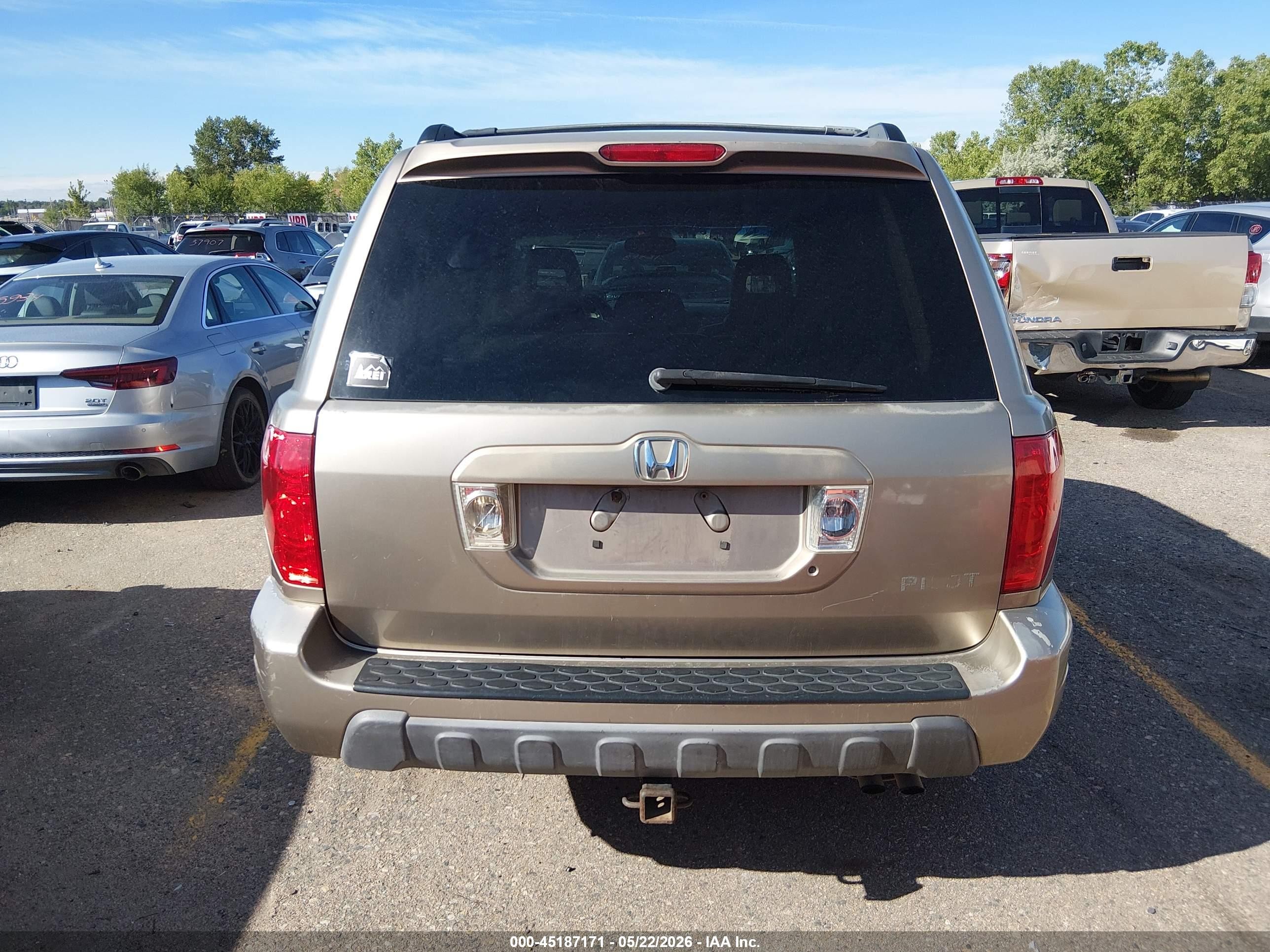 2004 Honda Pilot Ex-l Gold vin: 2HKYF18674H543905