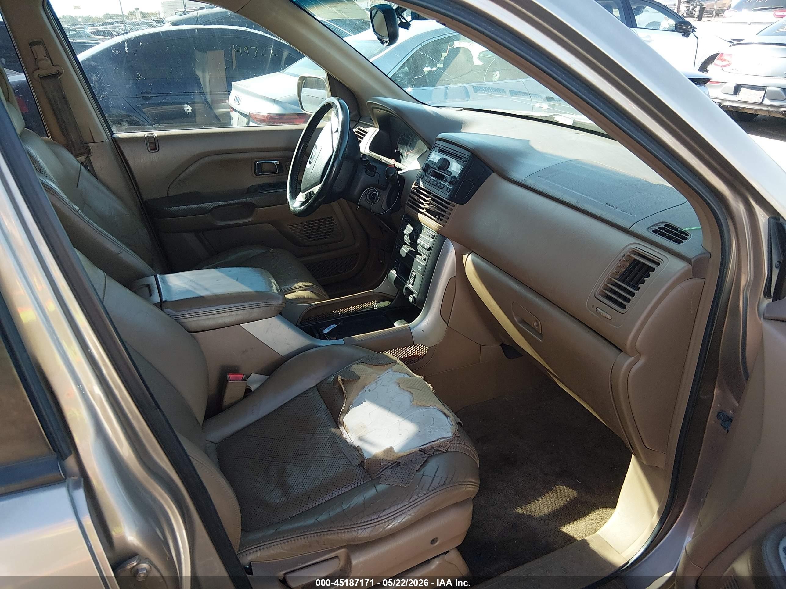 2004 Honda Pilot Ex-l Gold vin: 2HKYF18674H543905