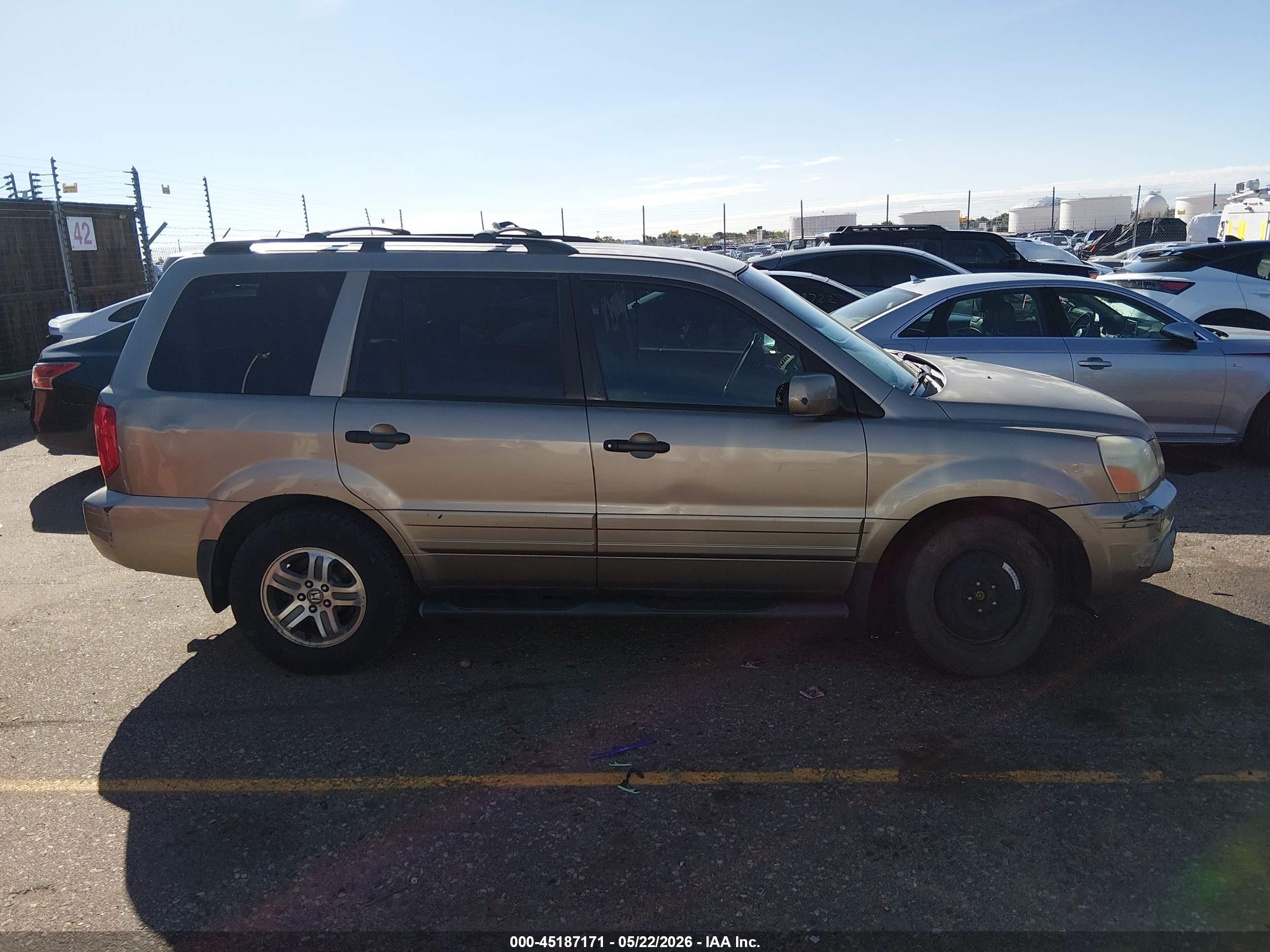 2004 Honda Pilot Ex-l Gold vin: 2HKYF18674H543905