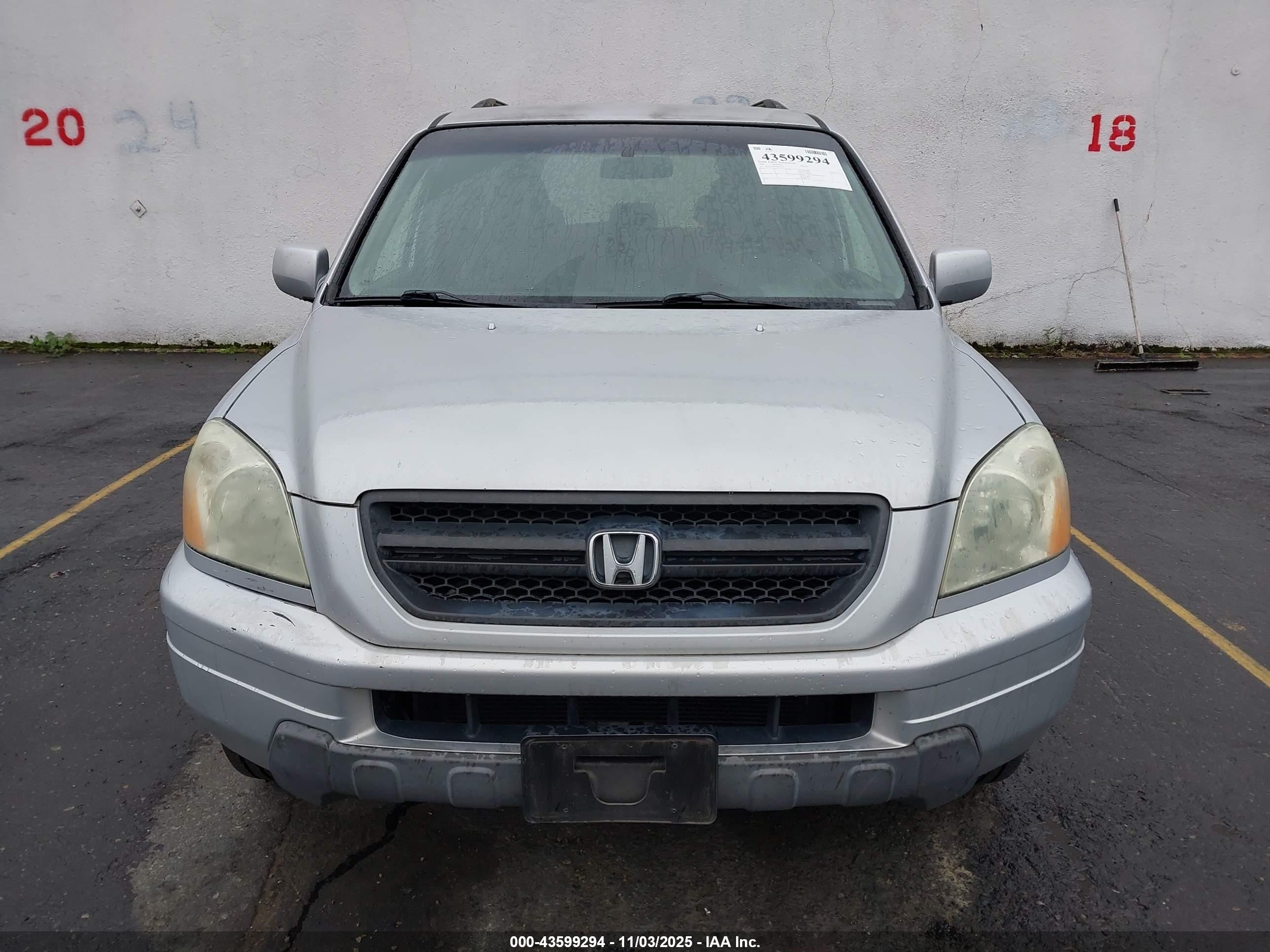 2004 Honda Pilot Ex-l Silver vin: 2HKYF18674H564799