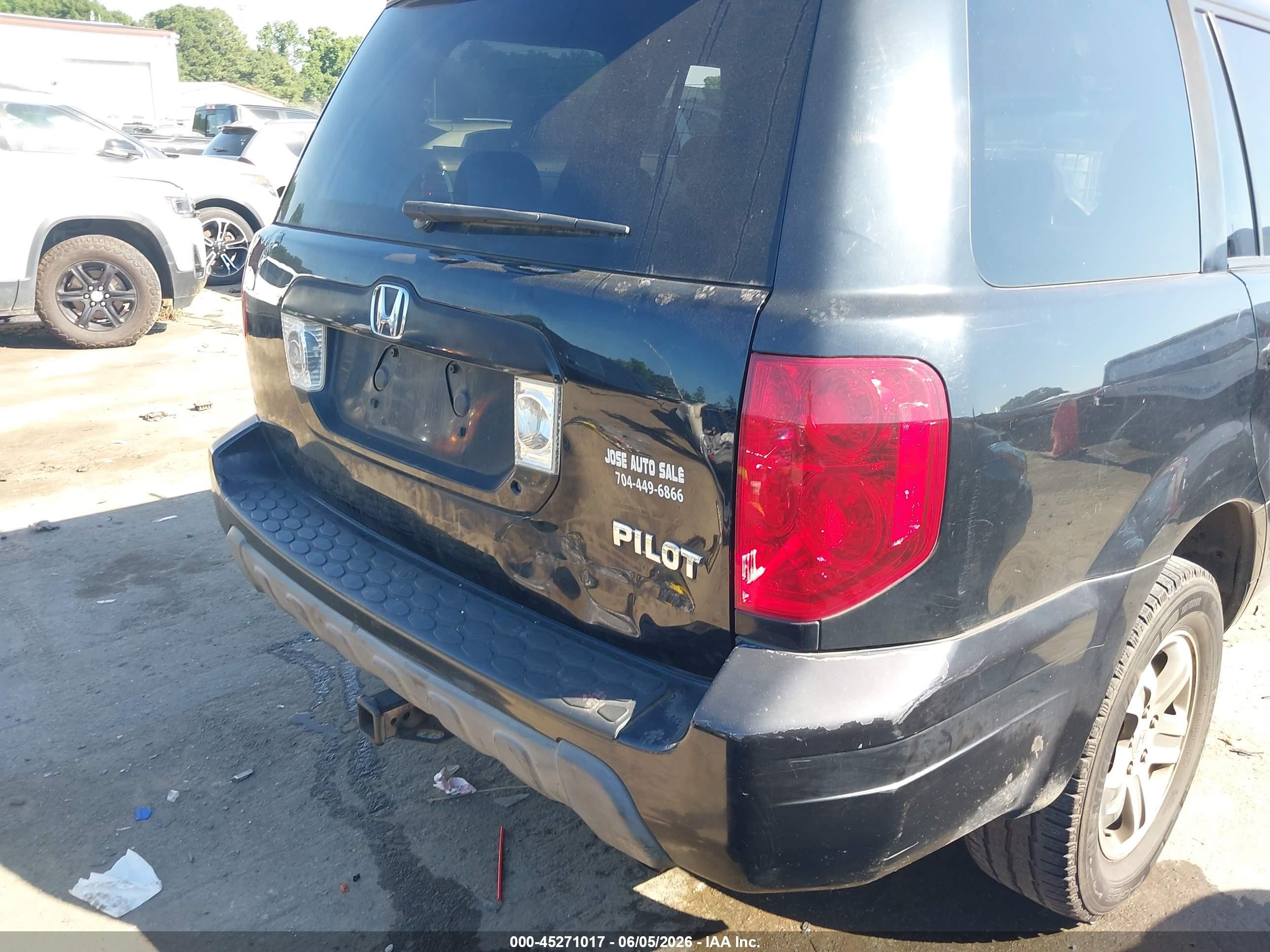 2004 Honda Pilot Ex-l Black vin: 2HKYF18674H569811