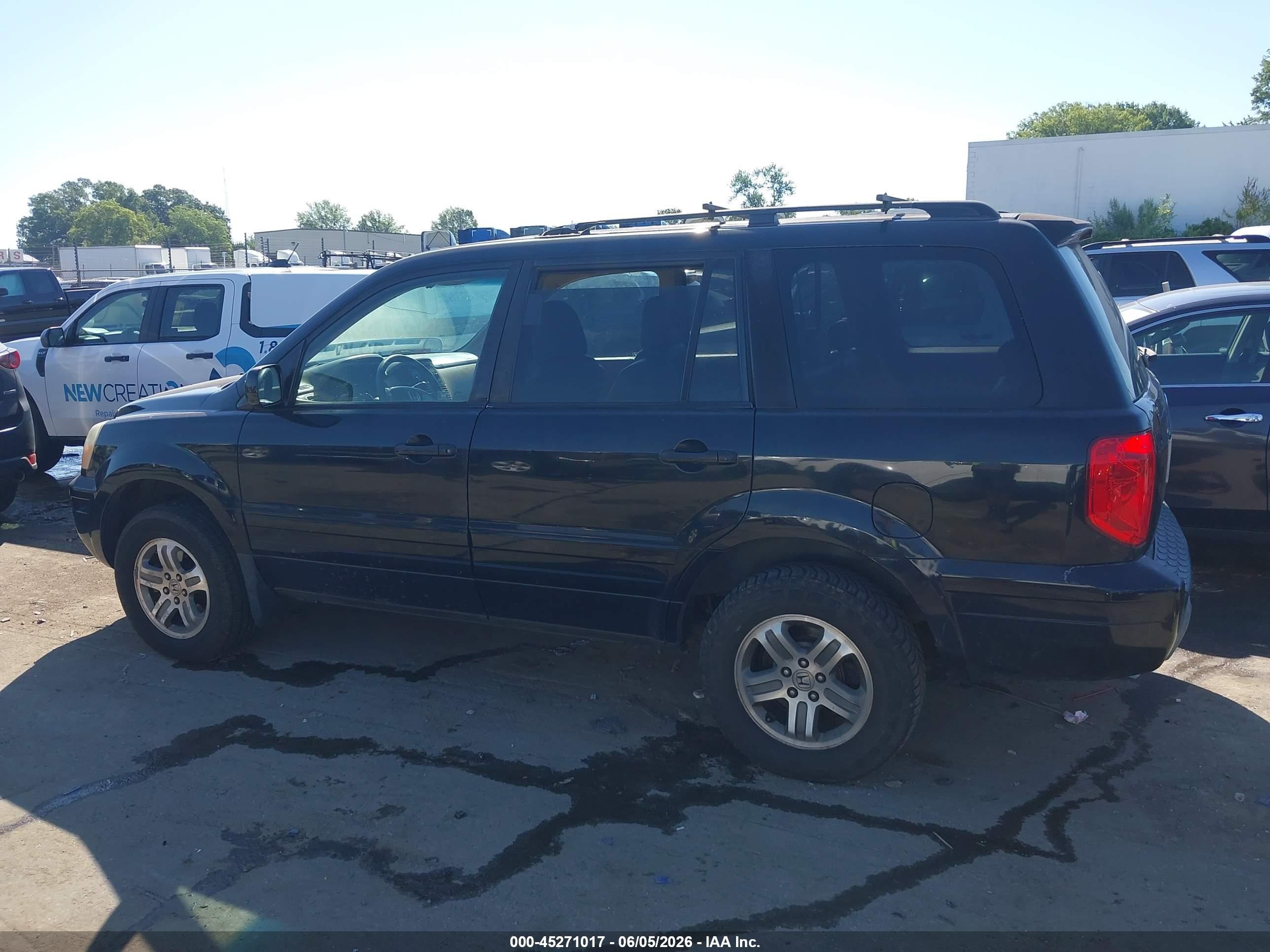 2004 Honda Pilot Ex-l Black vin: 2HKYF18674H569811