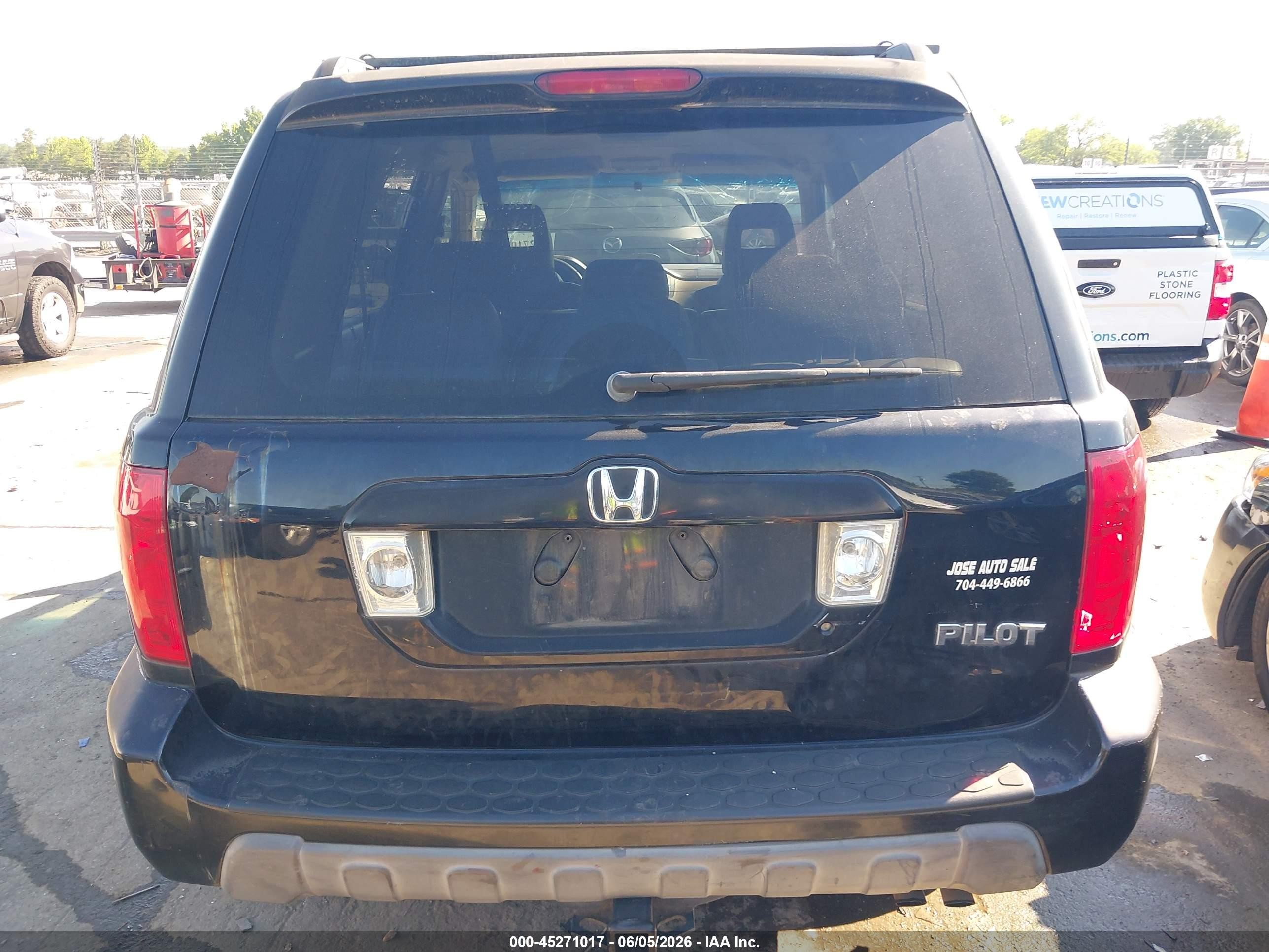 2004 Honda Pilot Ex-l Black vin: 2HKYF18674H569811