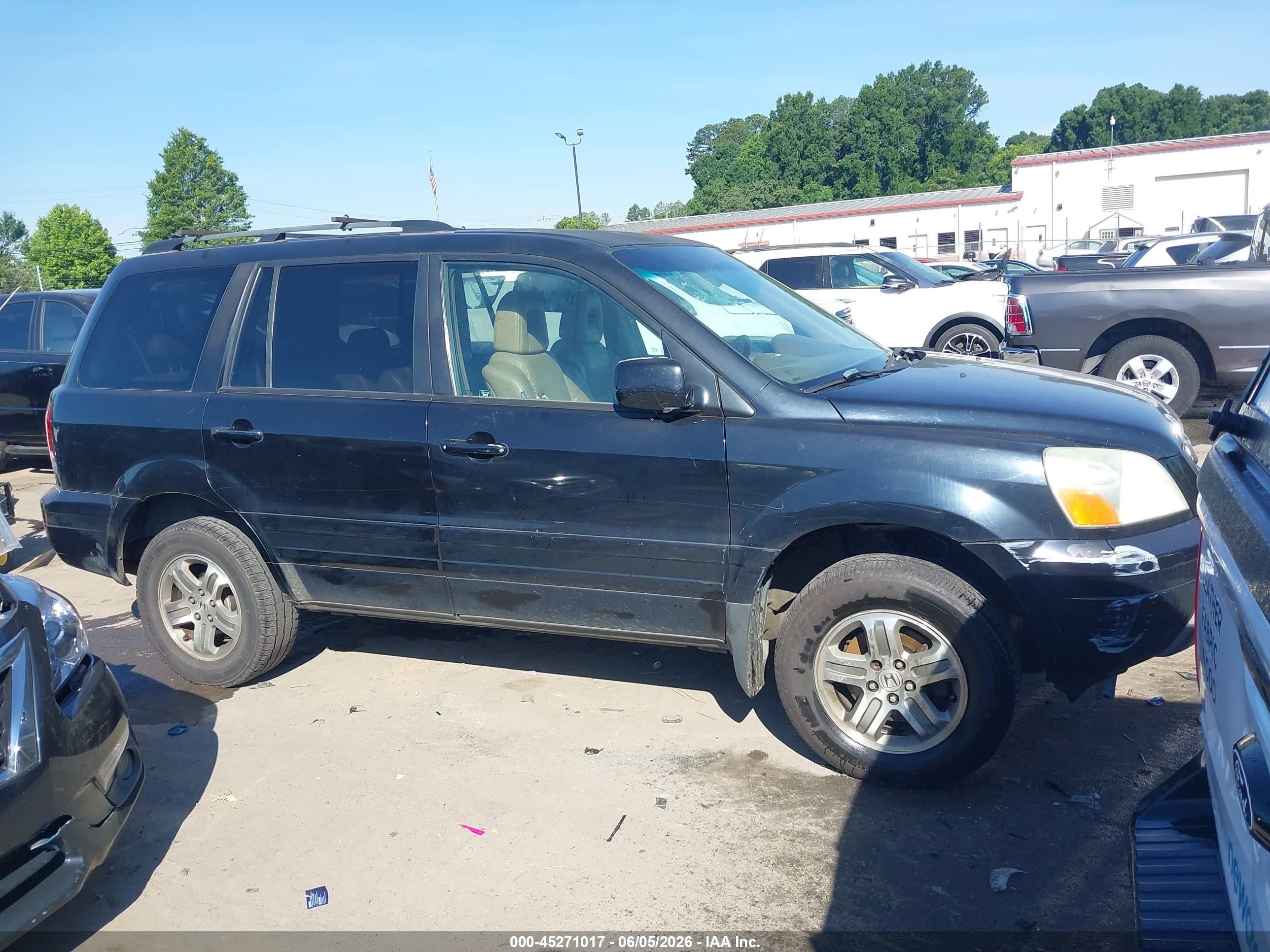 2004 Honda Pilot Ex-l Black vin: 2HKYF18674H569811