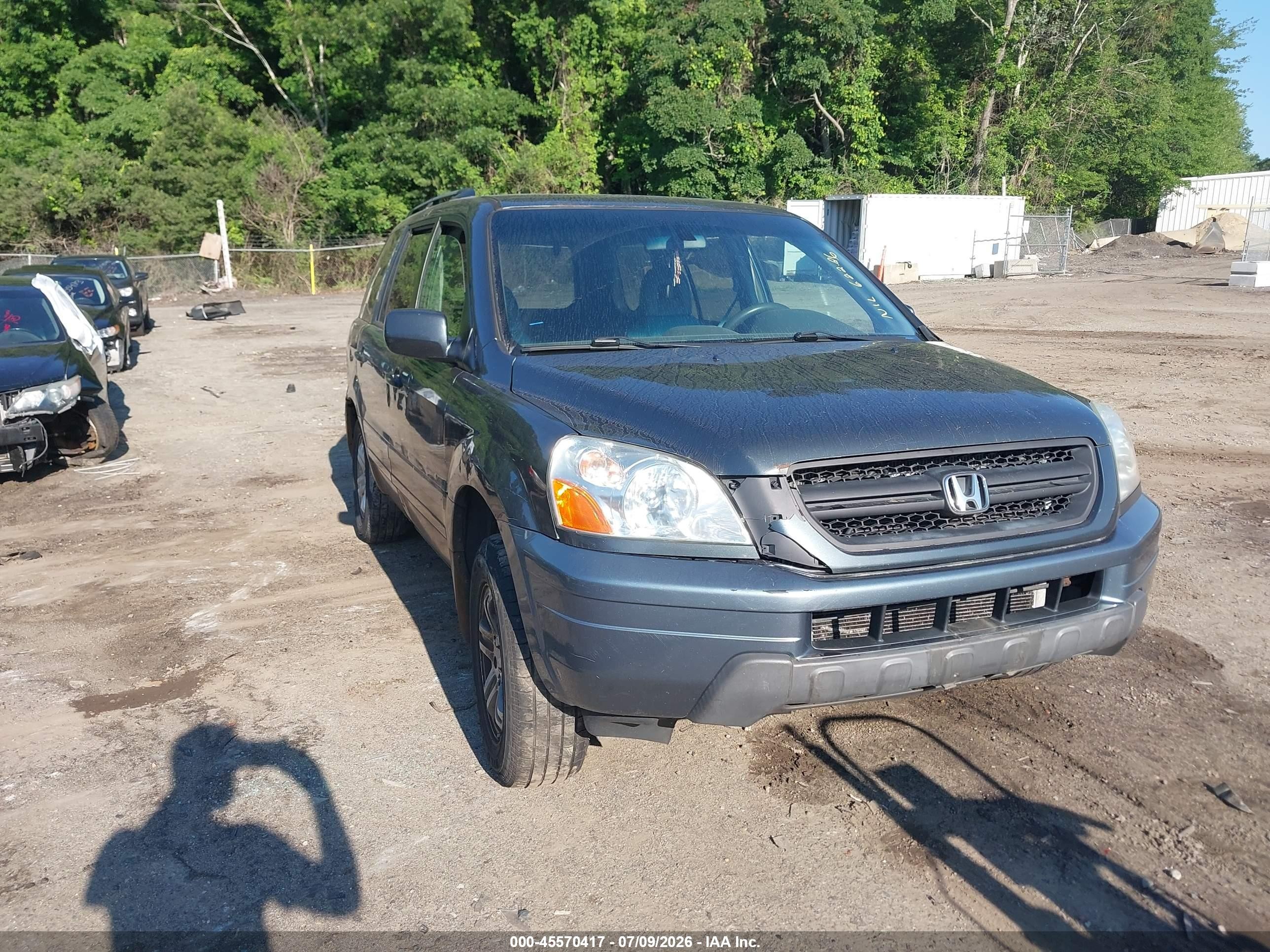 2004 Honda Pilot Ex-l Blue vin: 2HKYF18674H578489