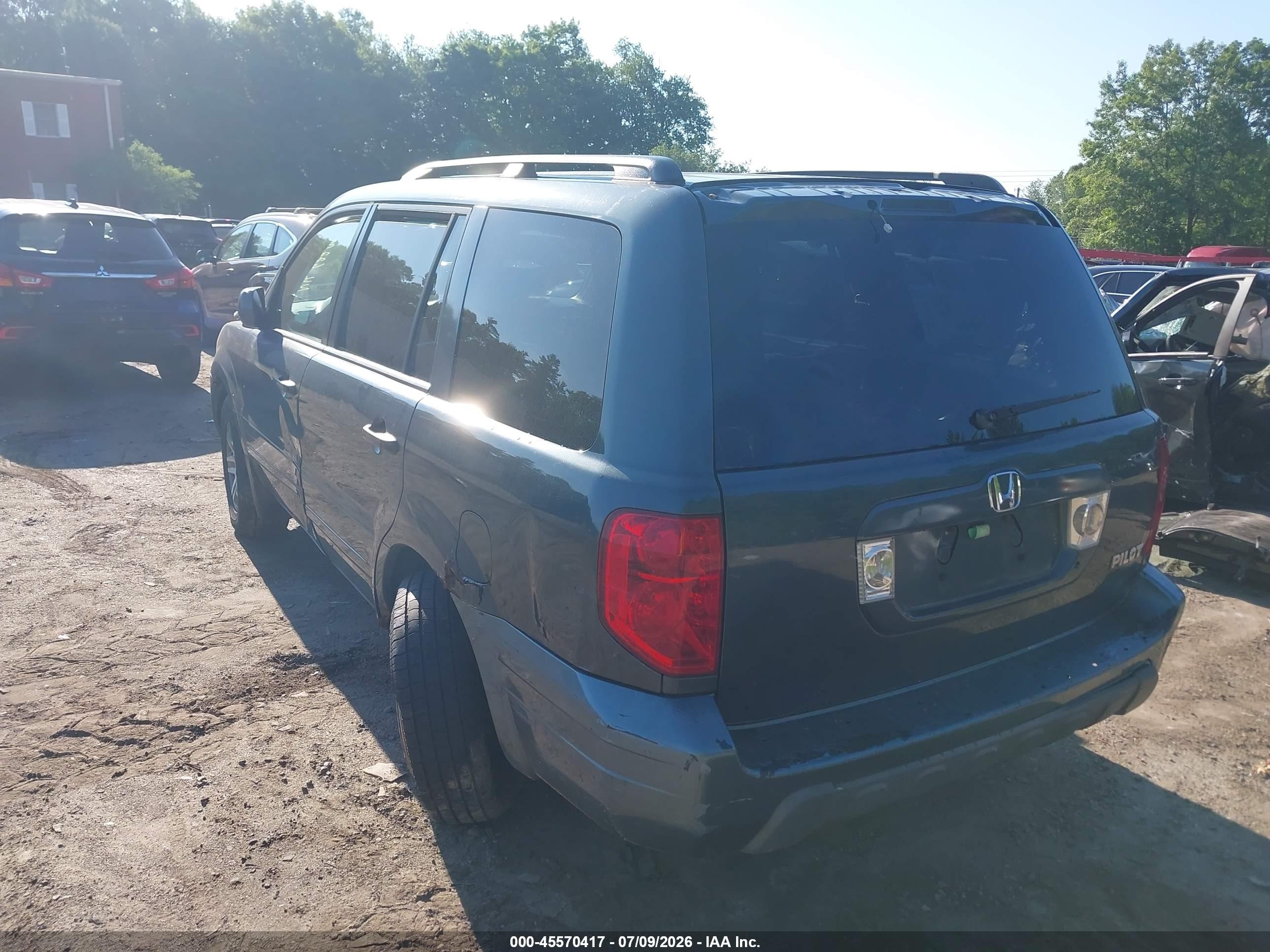 2004 Honda Pilot Ex-l Синий vin: 2HKYF18674H578489