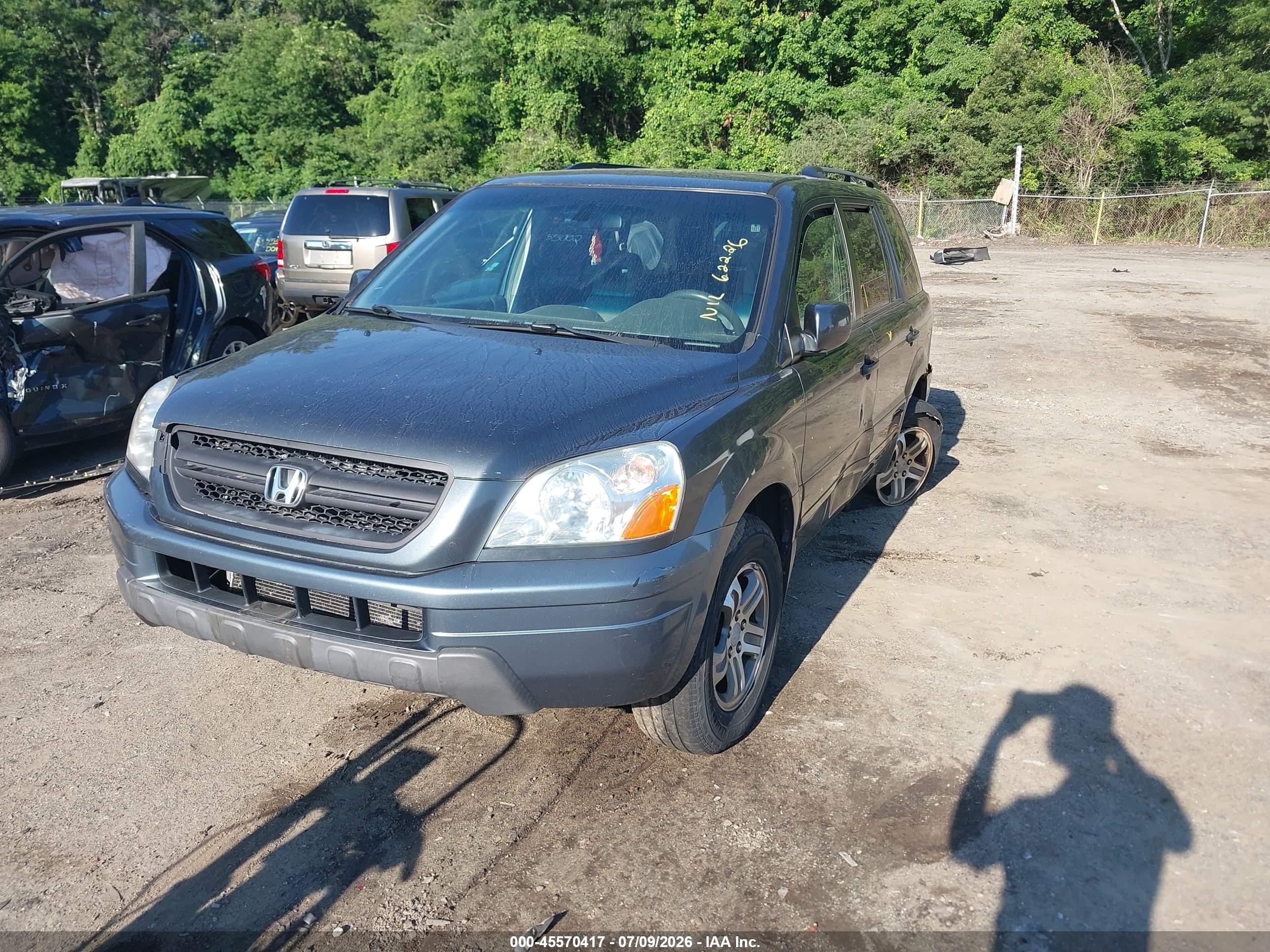 2004 Honda Pilot Ex-l Синий vin: 2HKYF18674H578489
