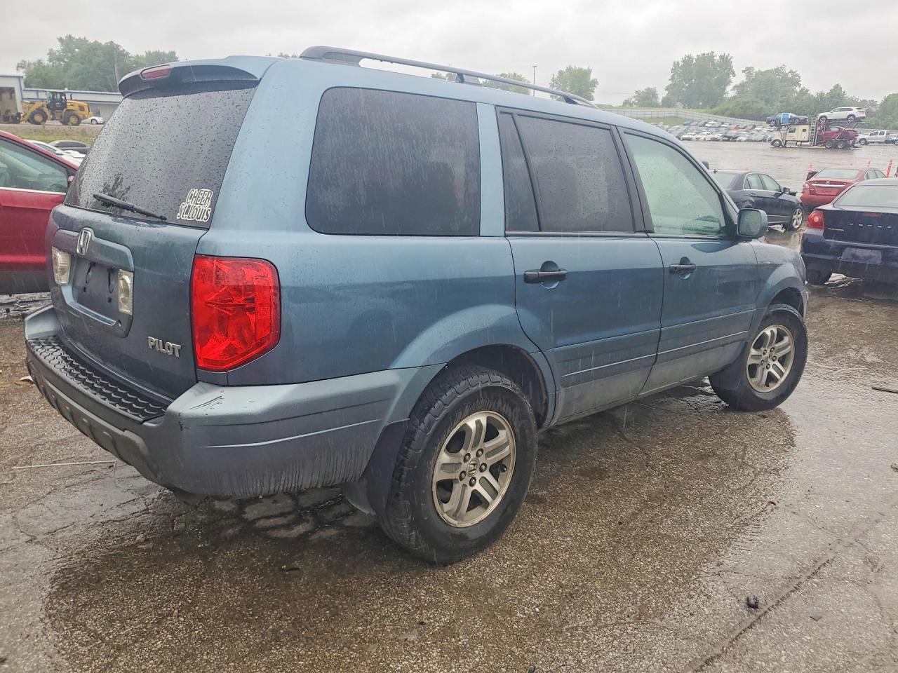 2005 Honda Pilot Exl Blue vin: 2HKYF18675H517953