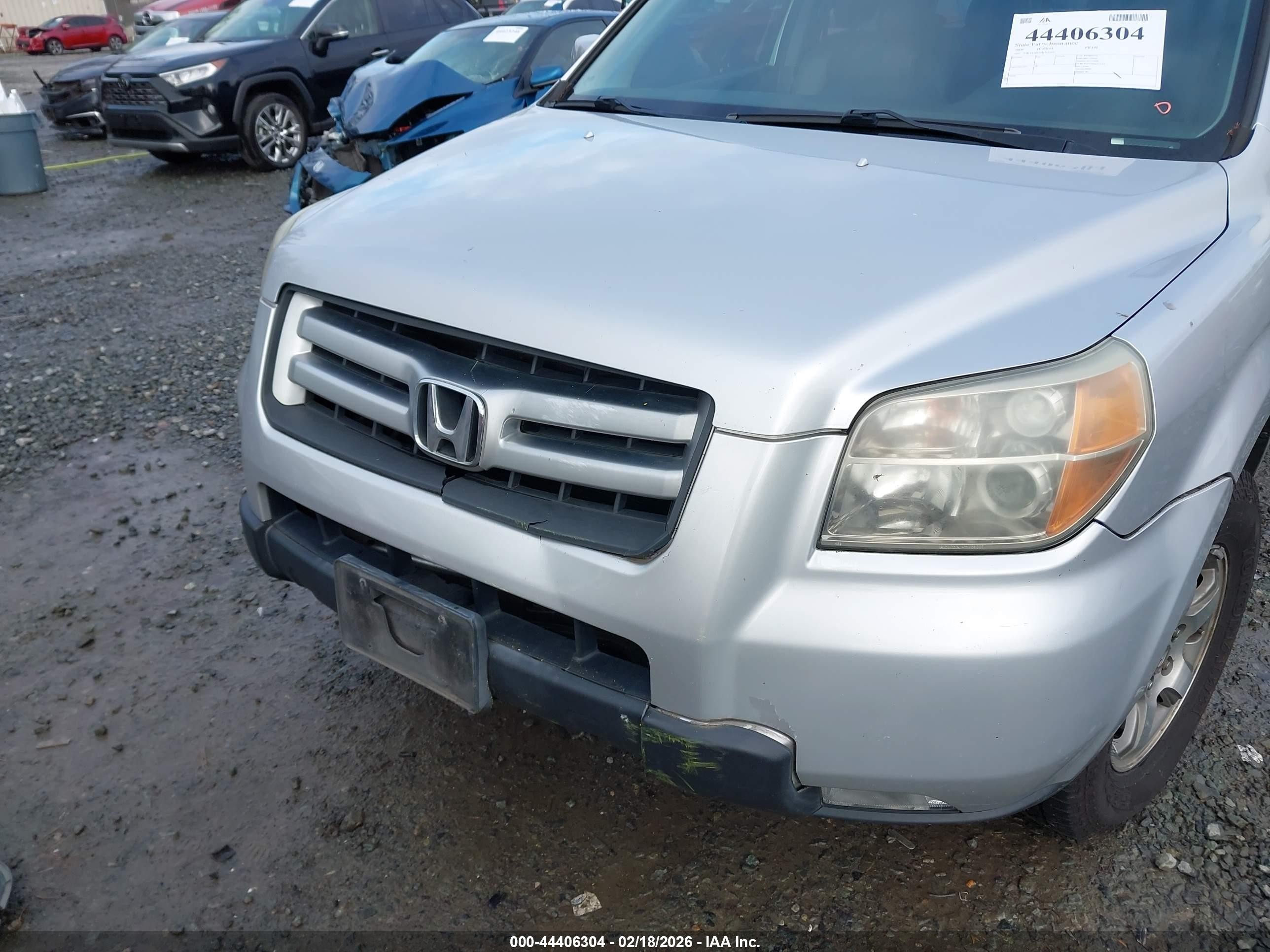 2006 Honda Pilot Ex-l Серебряный vin: 2HKYF18676H515203