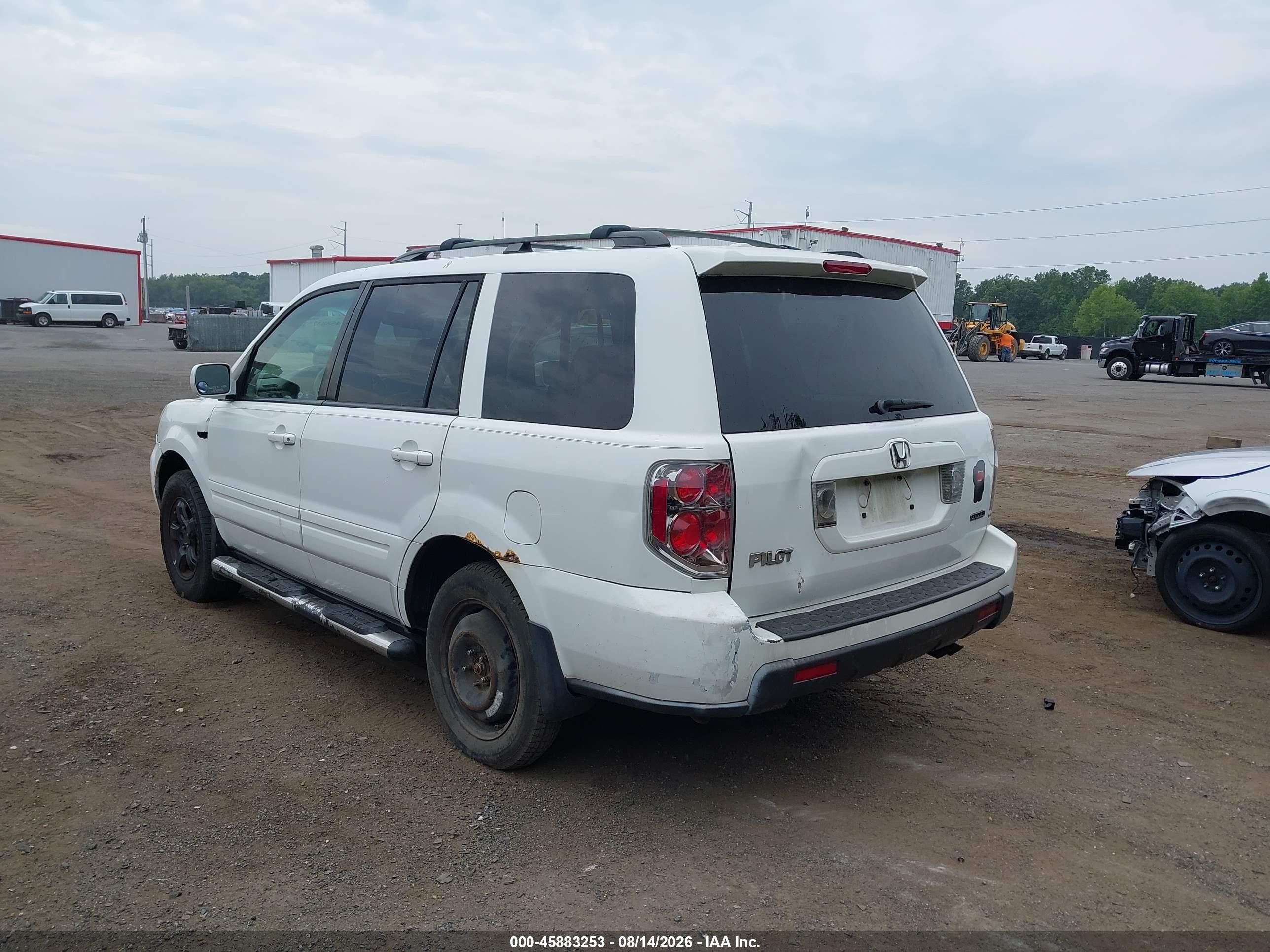 2006 Honda Pilot Ex-l White vin: 2HKYF18676H537881