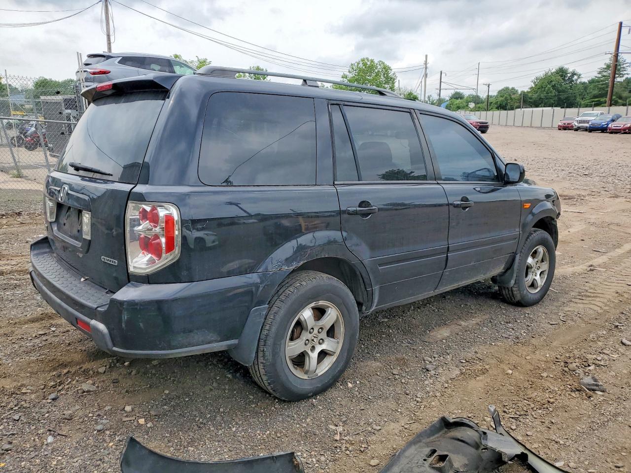 2006 Honda Pilot Ex Black vin: 2HKYF18676H539016