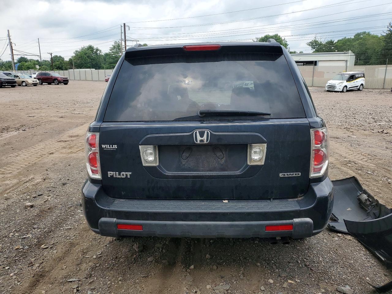 2006 Honda Pilot Ex Black vin: 2HKYF18676H539016