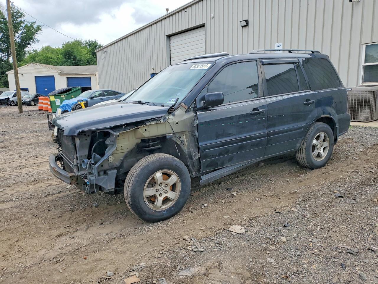 2006 Honda Pilot Ex Black vin: 2HKYF18676H539016