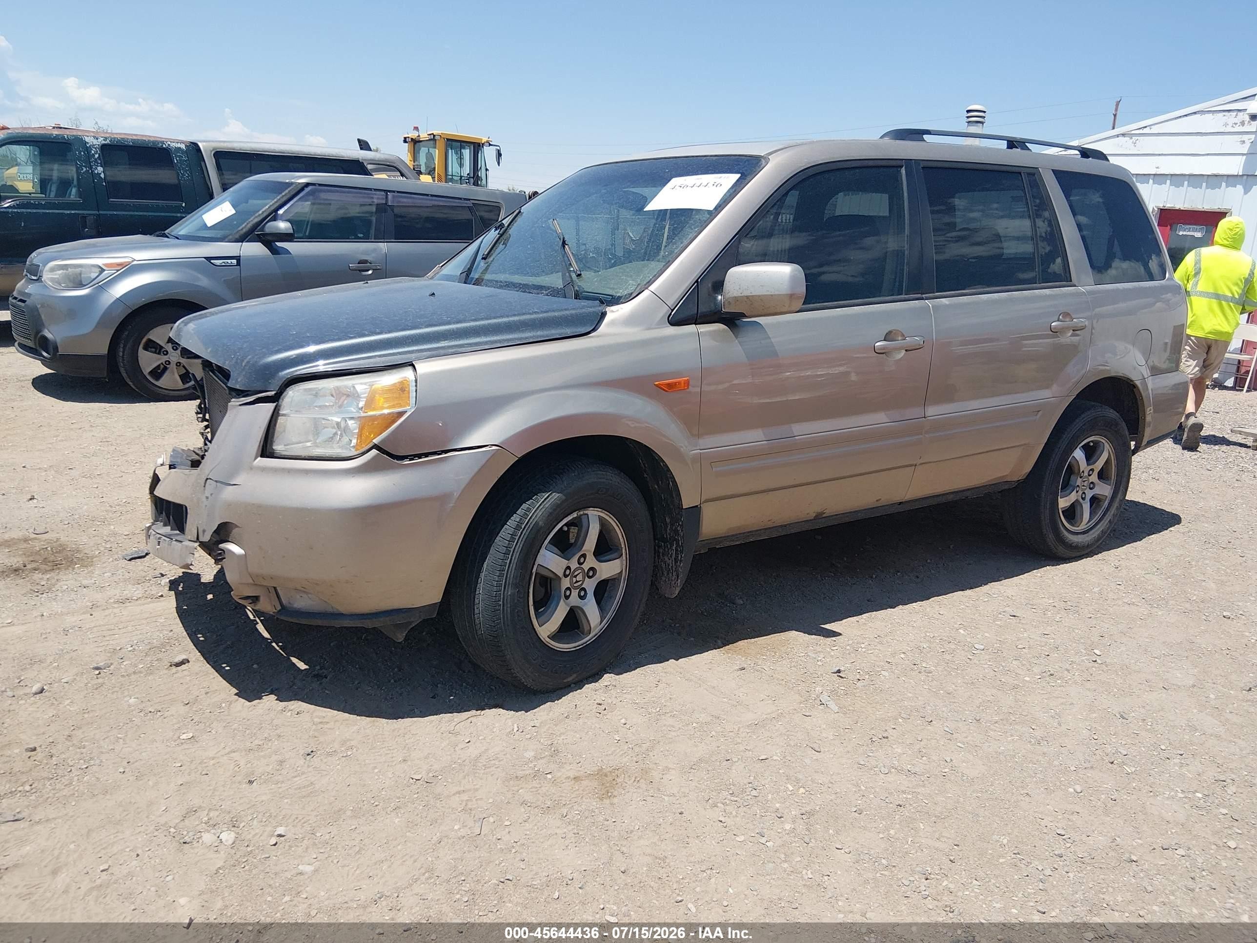 2006 Honda Pilot Ex-l Tan vin: 2HKYF18676H558861