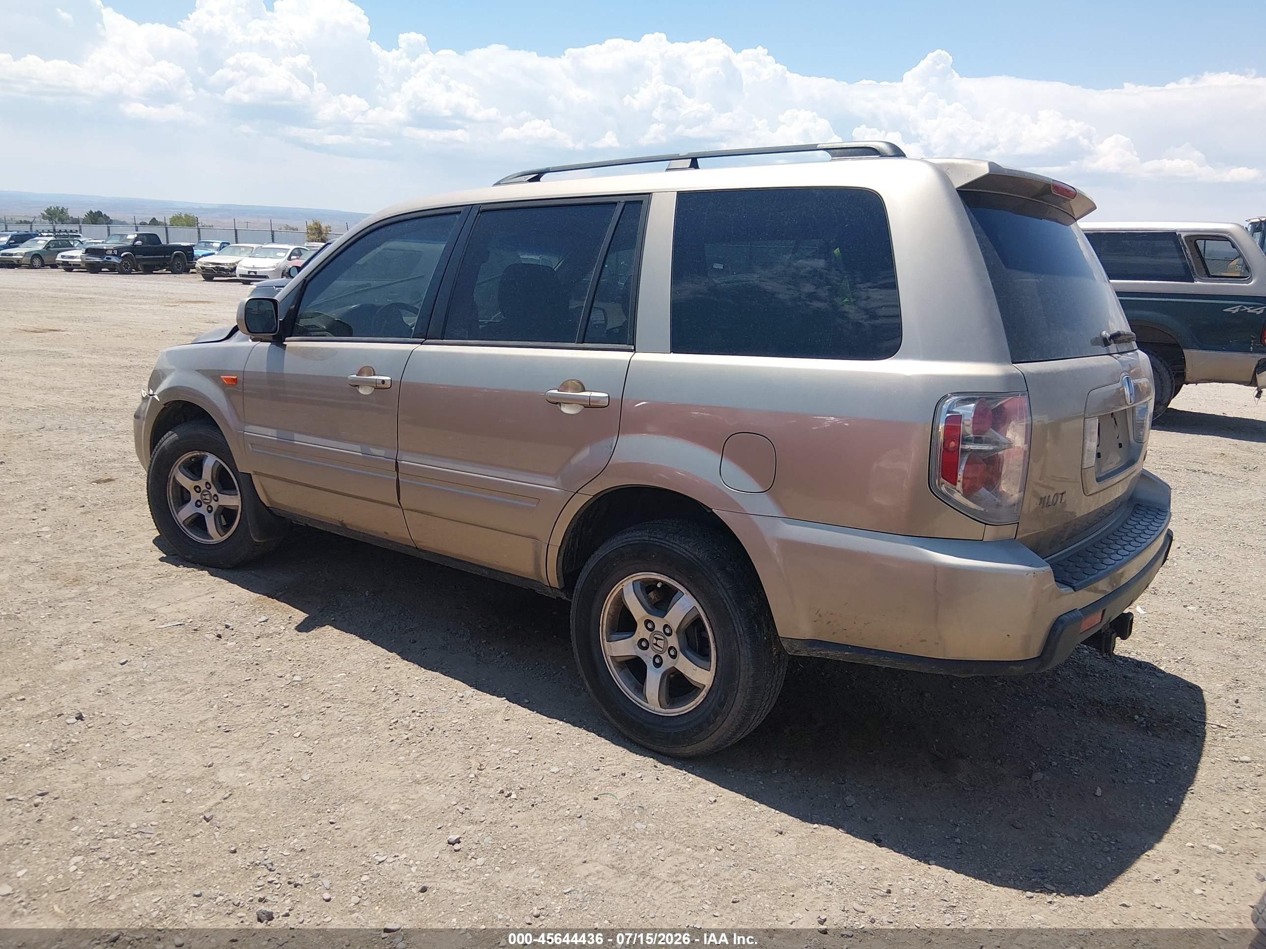 2006 Honda Pilot Ex-l Tan vin: 2HKYF18676H558861