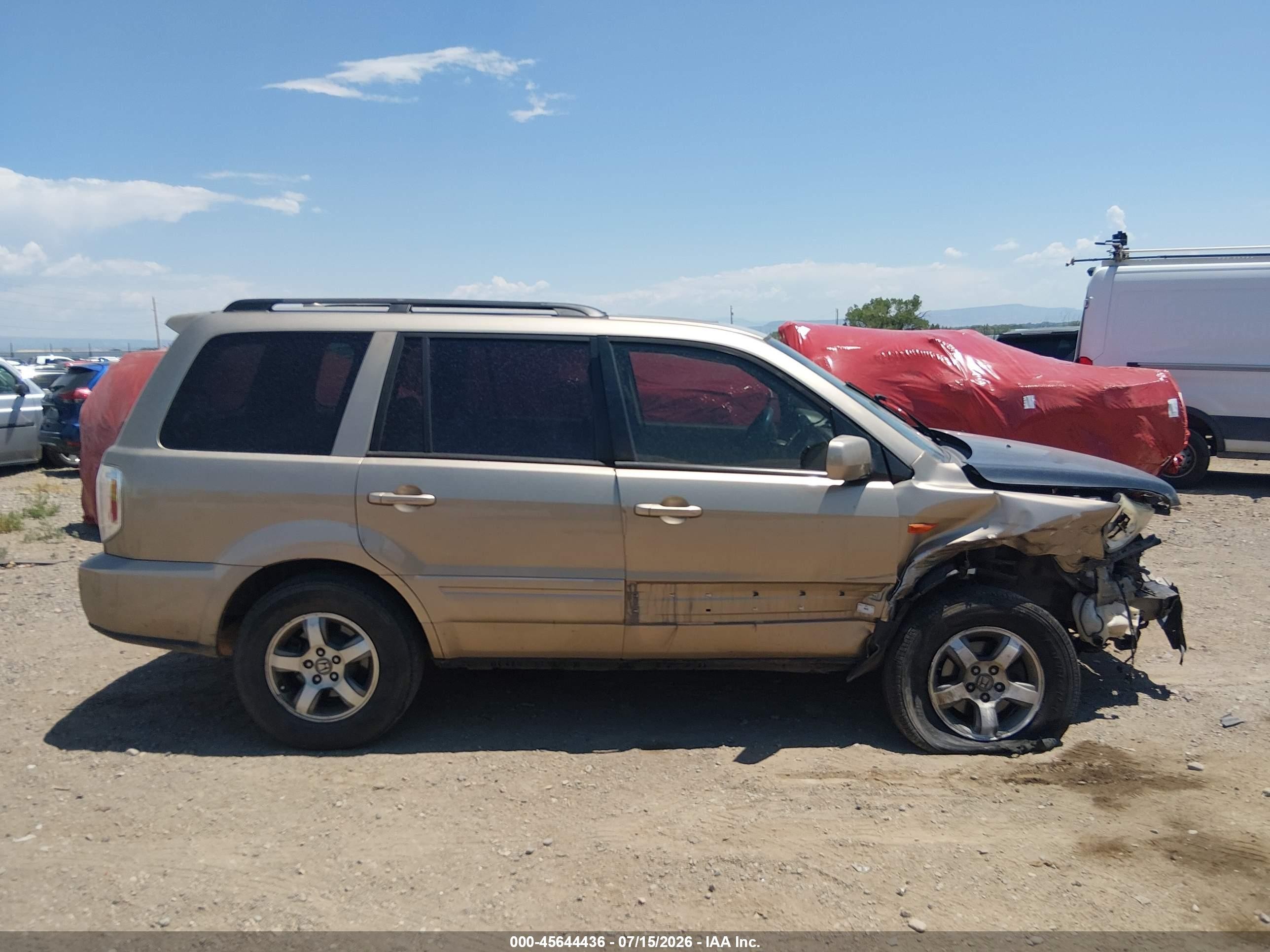 2006 Honda Pilot Ex-l Tan vin: 2HKYF18676H558861