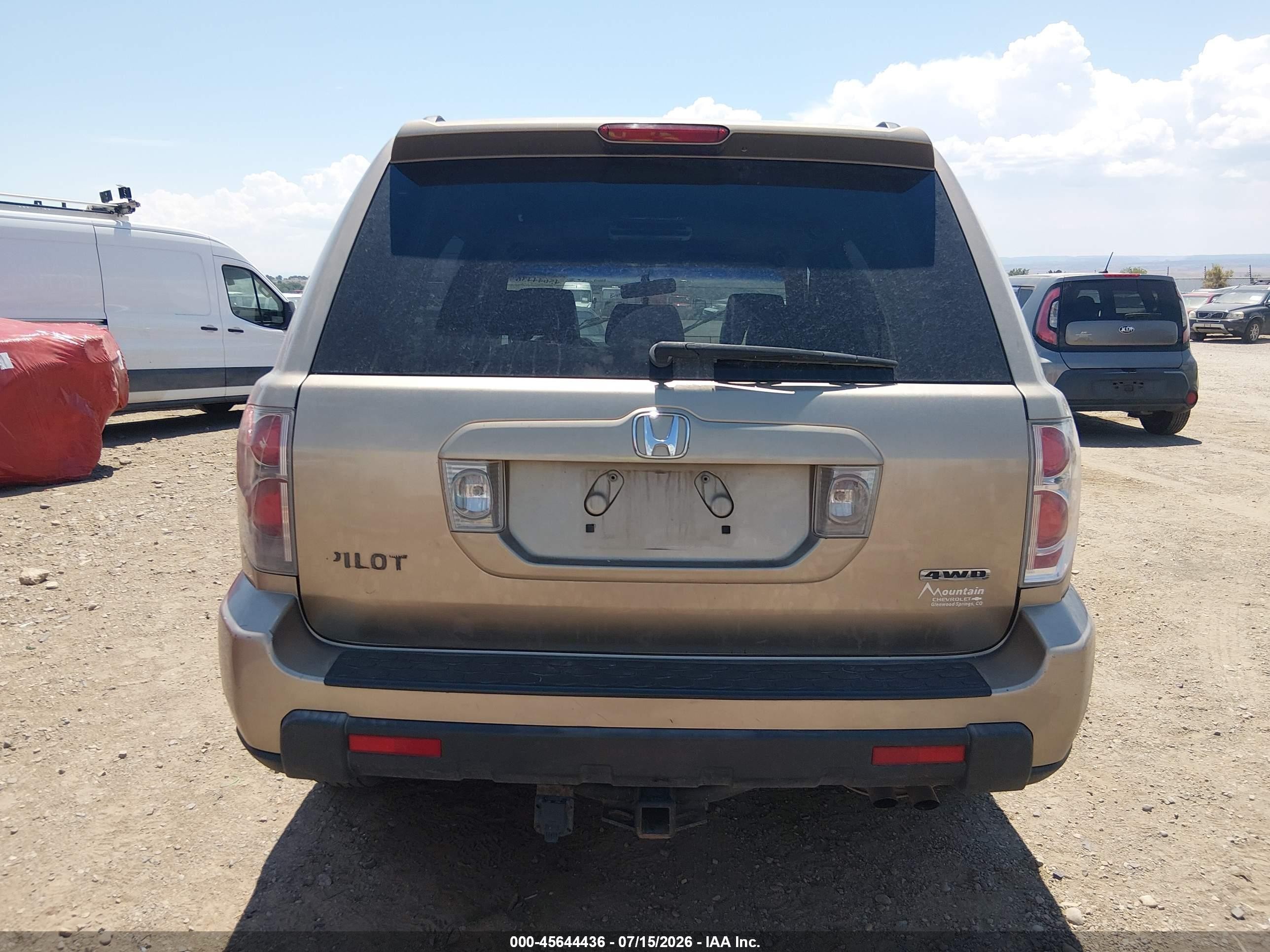 2006 Honda Pilot Ex-l Tan vin: 2HKYF18676H558861