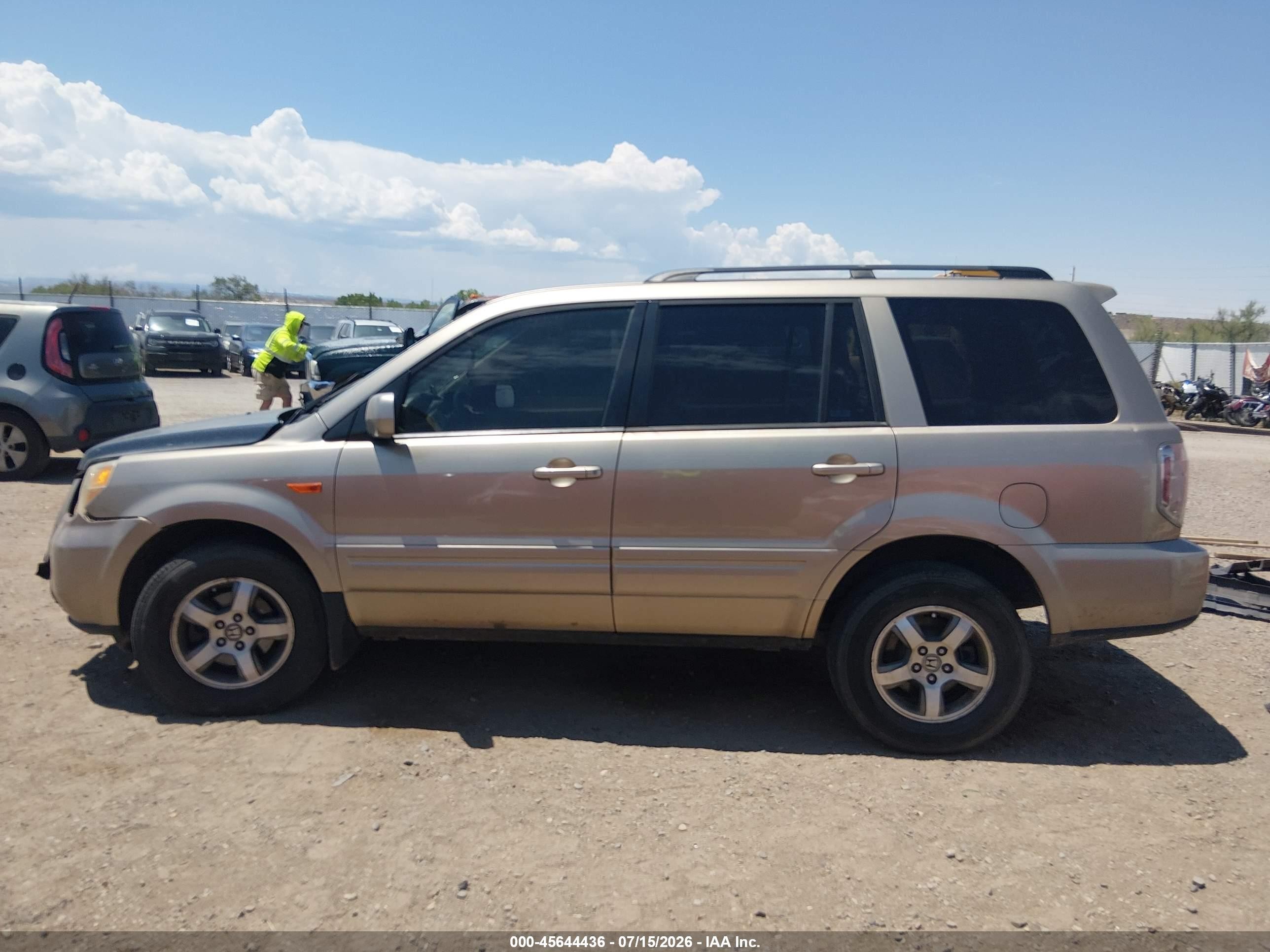 2006 Honda Pilot Ex-l Tan vin: 2HKYF18676H558861