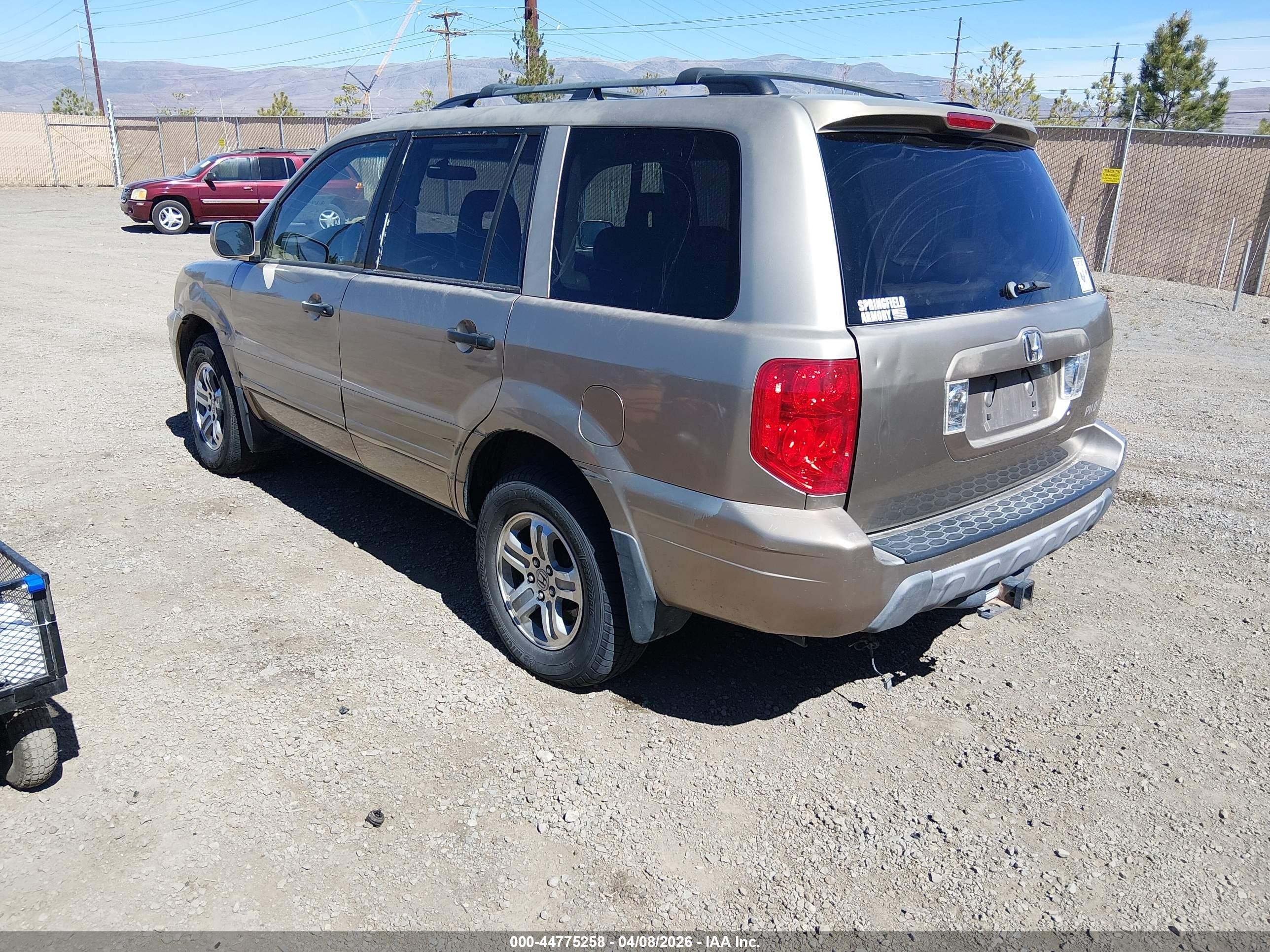 2003 Honda Pilot Ex-l Gold vin: 2HKYF18683H554720