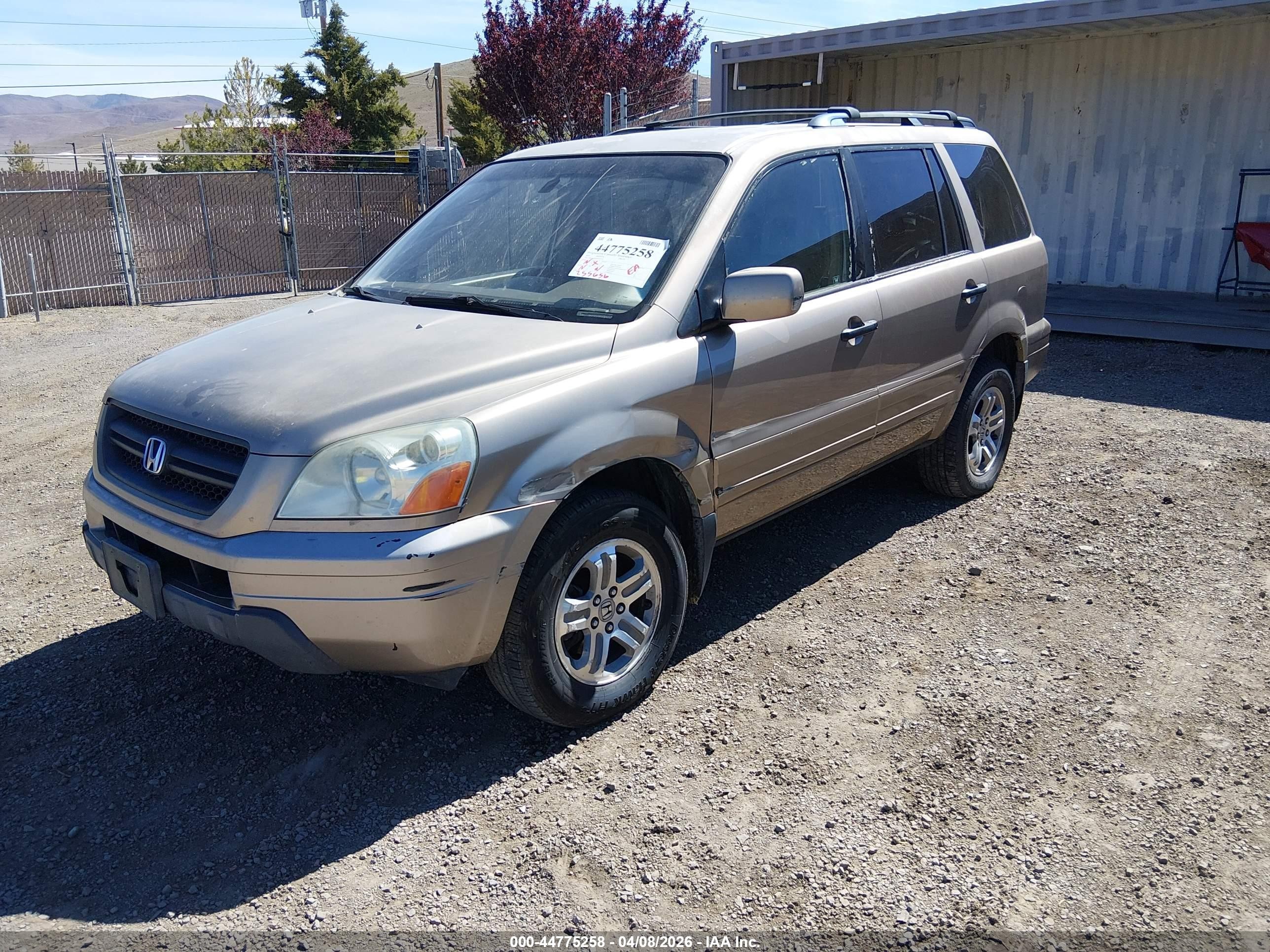 2003 Honda Pilot Ex-l Gold vin: 2HKYF18683H554720
