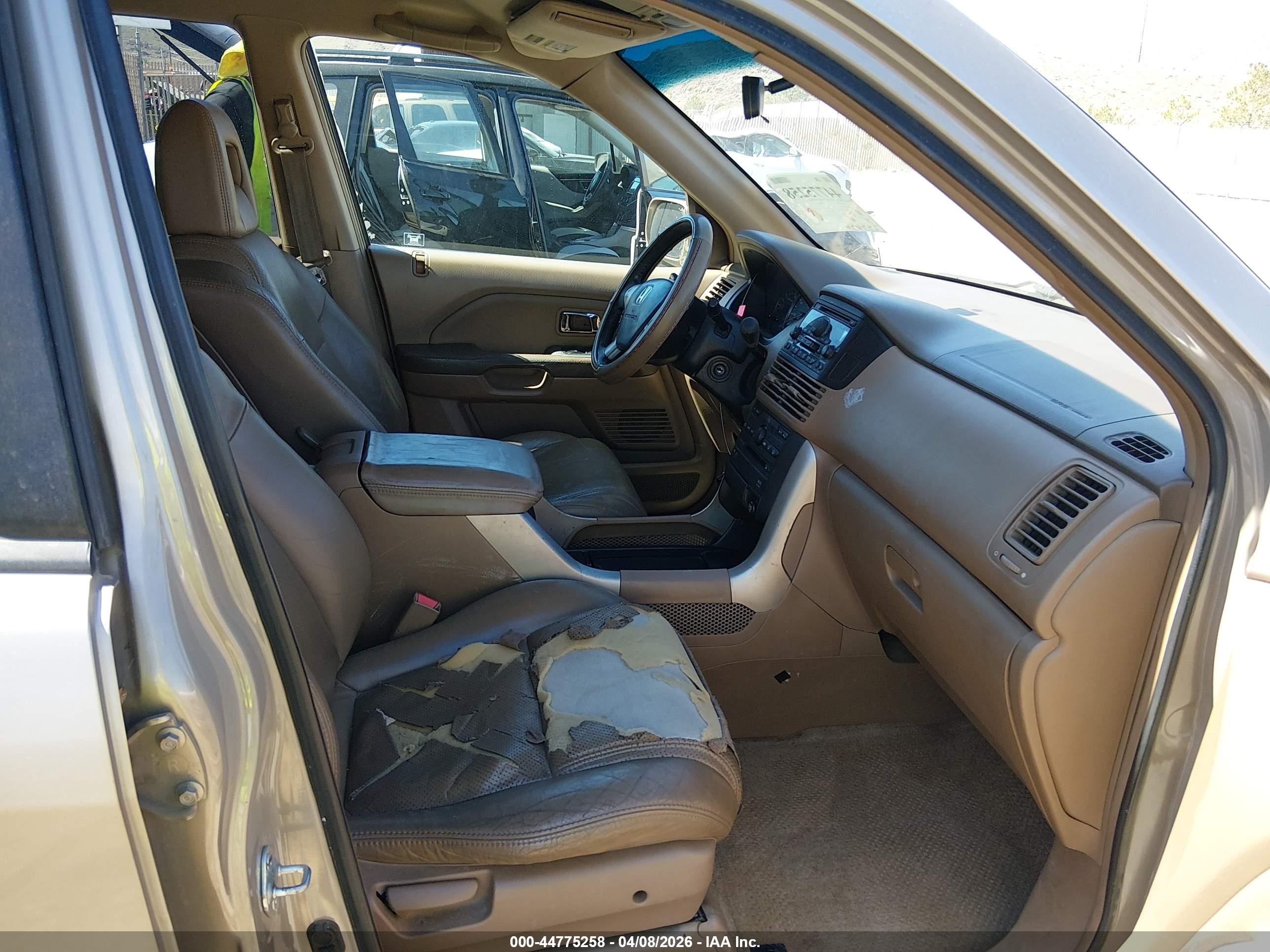 2003 Honda Pilot Ex-l Gold vin: 2HKYF18683H554720