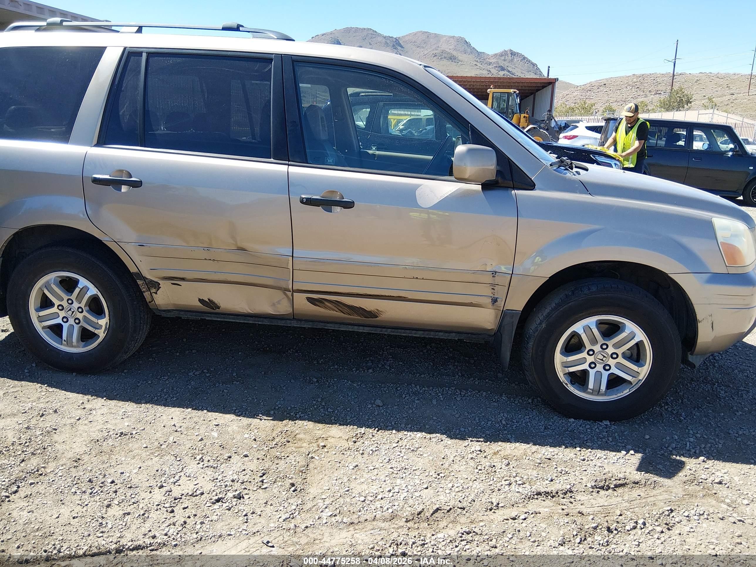 2003 Honda Pilot Ex-l Gold vin: 2HKYF18683H554720