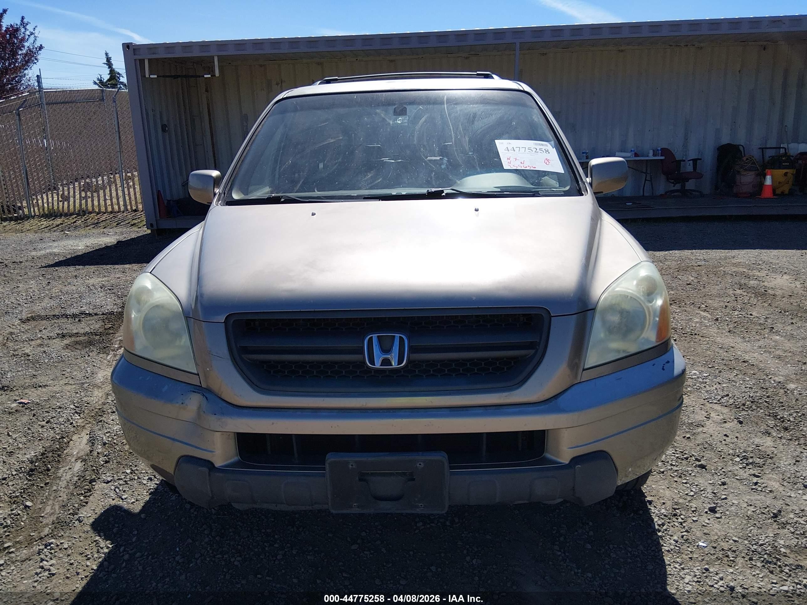 2003 Honda Pilot Ex-l Gold vin: 2HKYF18683H554720