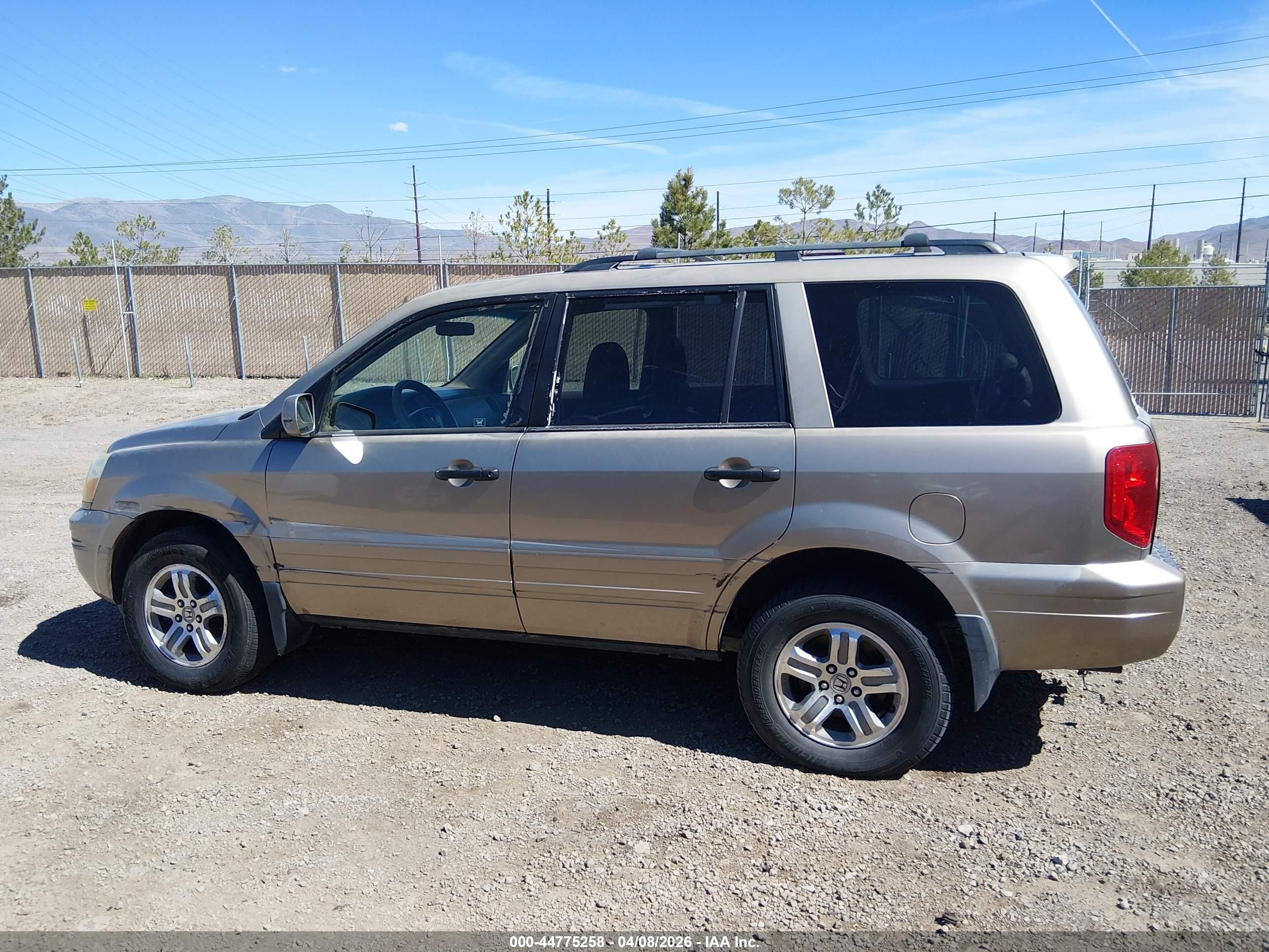 2003 Honda Pilot Ex-l Gold vin: 2HKYF18683H554720