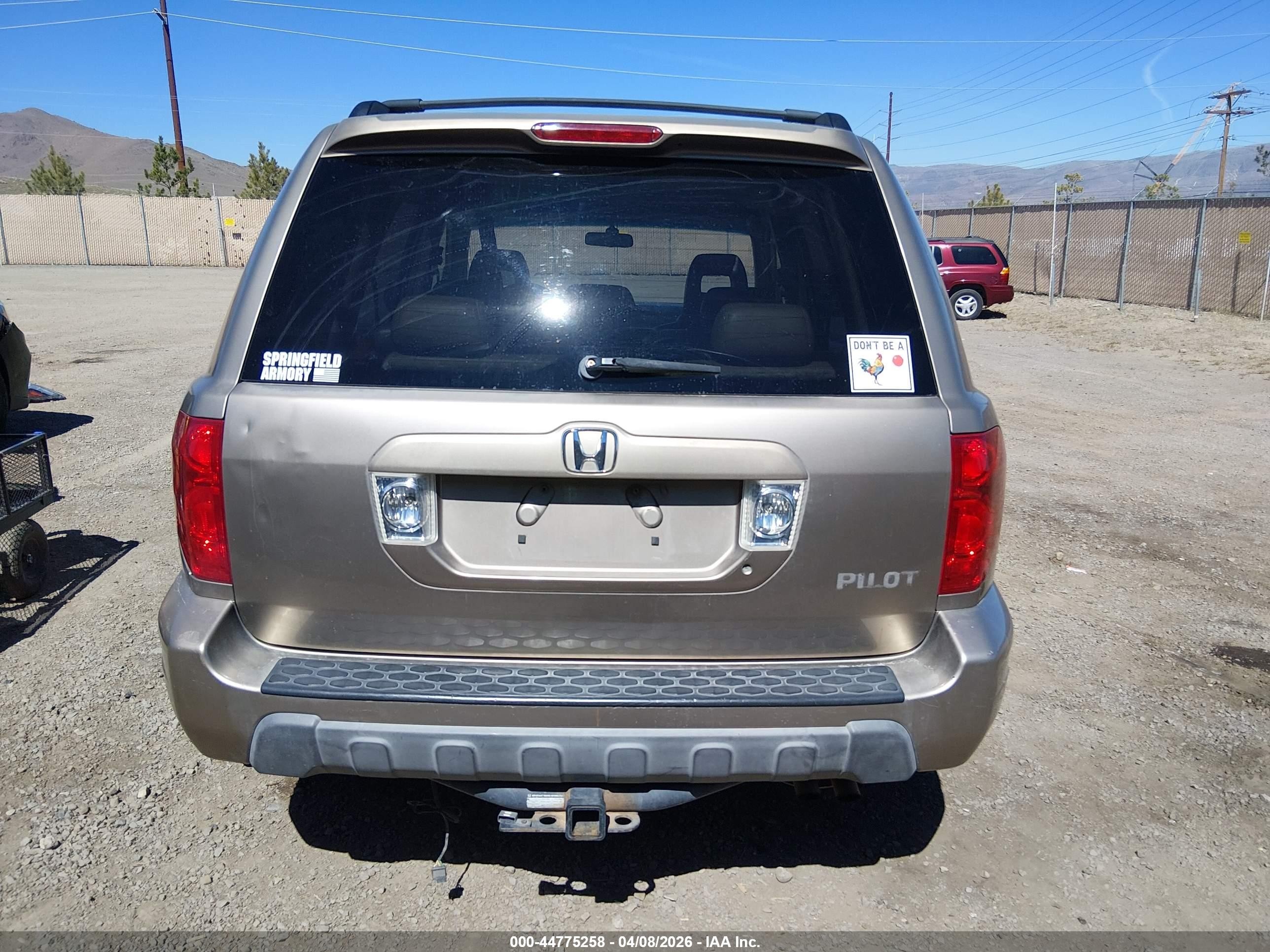2003 Honda Pilot Ex-l Gold vin: 2HKYF18683H554720
