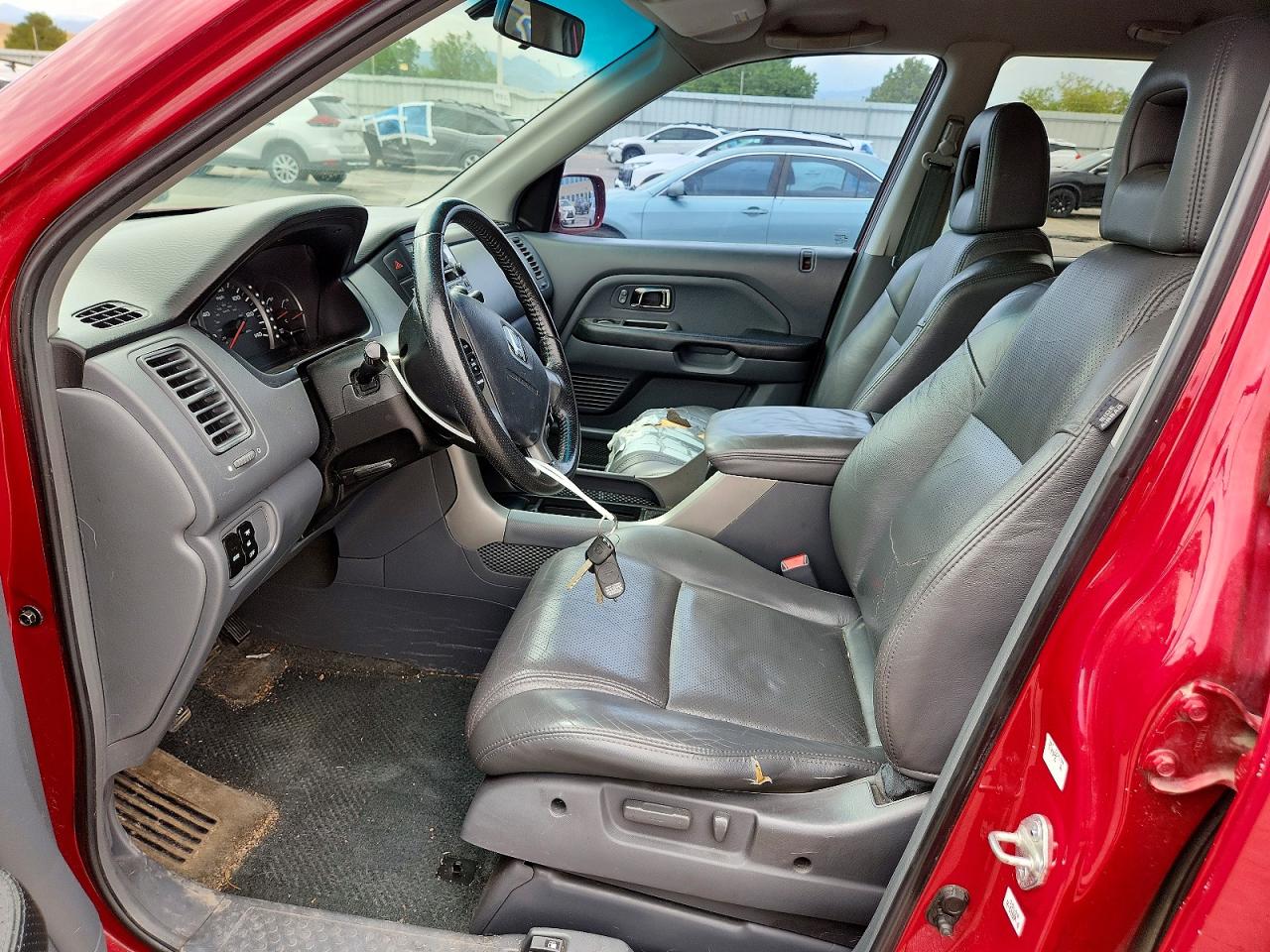 2003 Honda Pilot Exl Red vin: 2HKYF18683H595462
